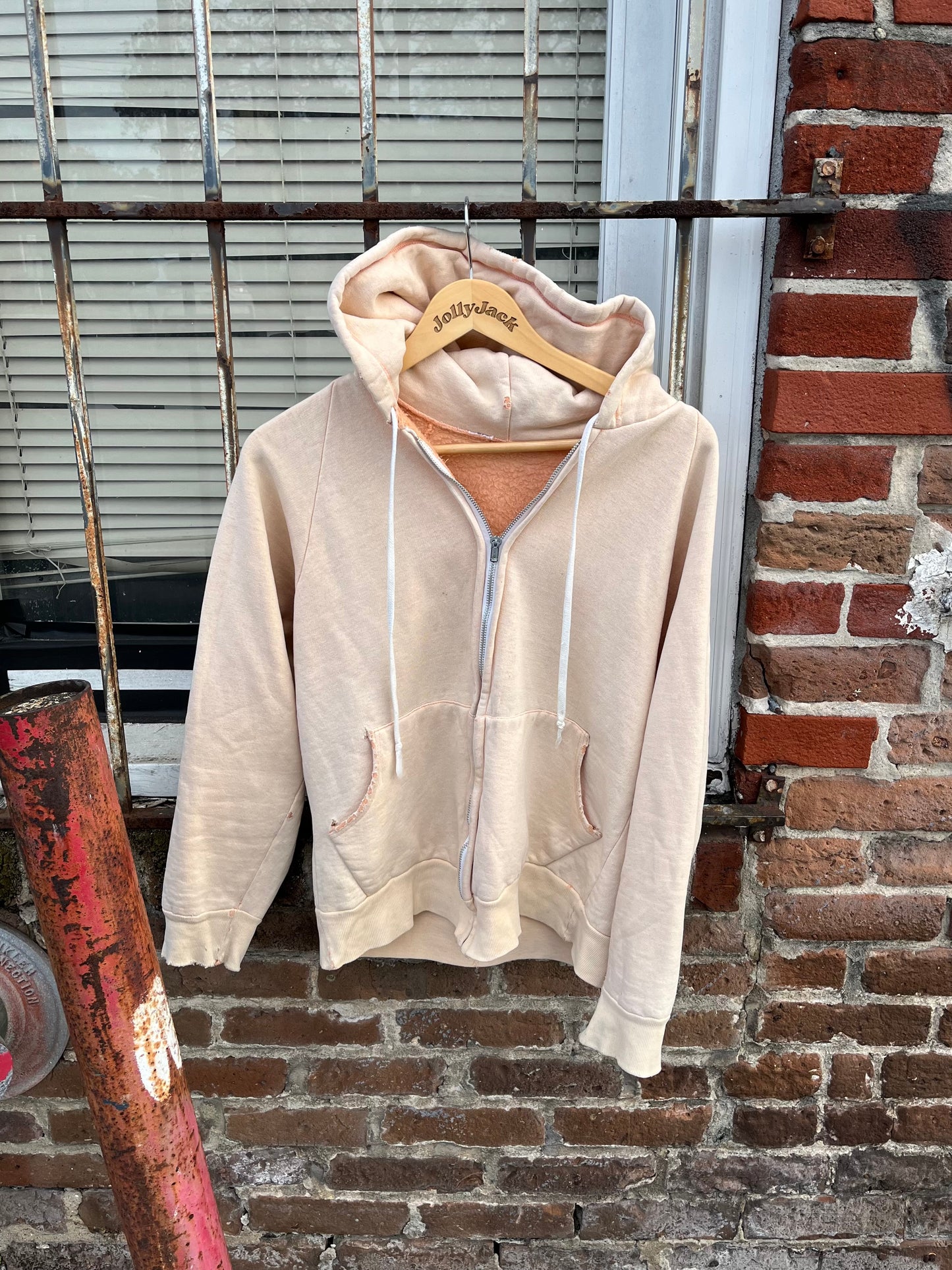 1960’s Faded Orange Zip Up (S/M)