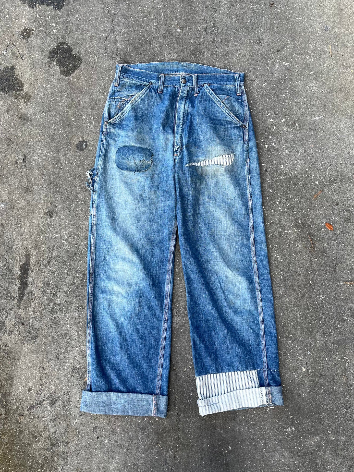 1950’s Faded & Repaired Carpenter Jeans (31)