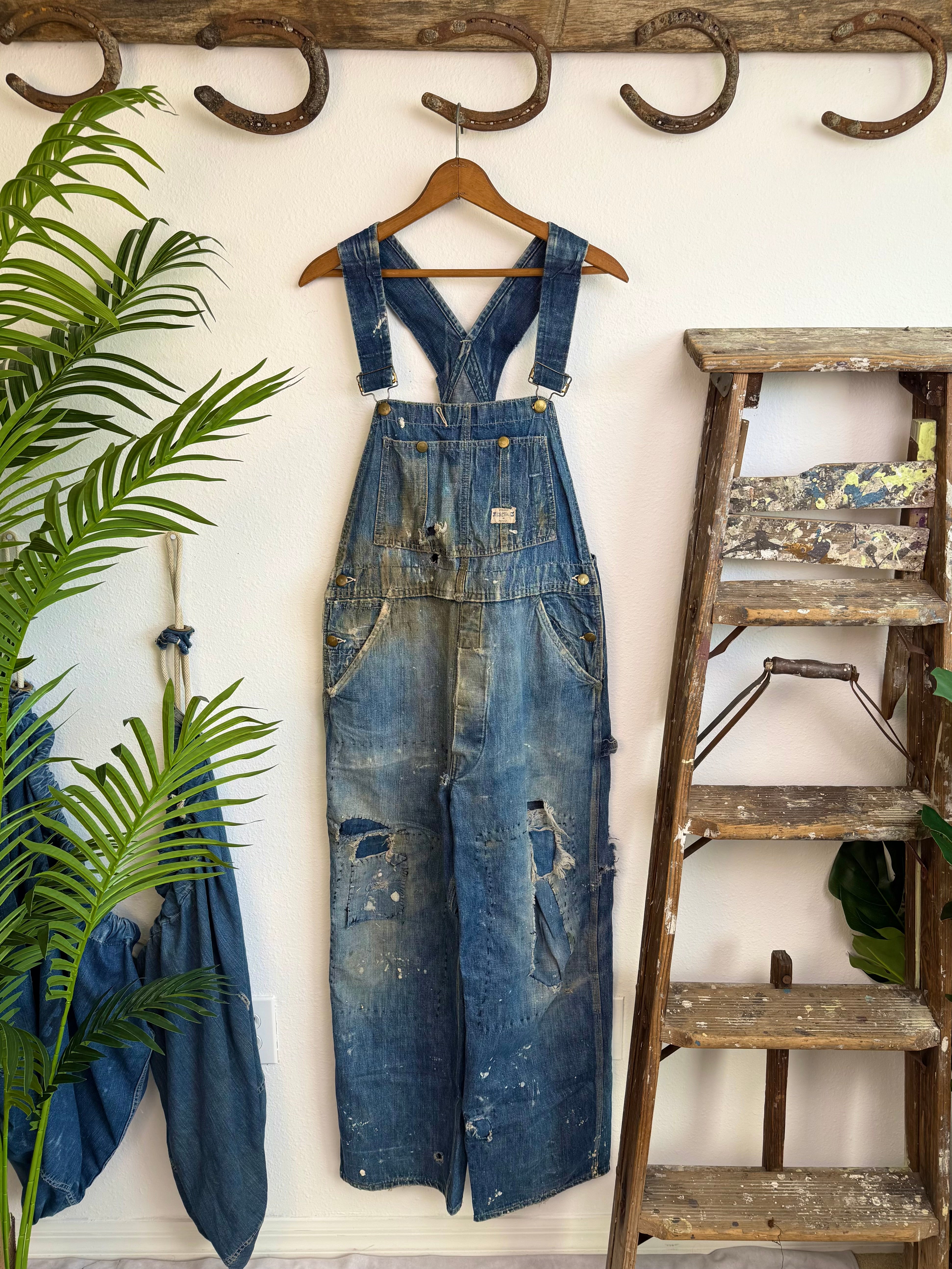 1950s Hercules Distressed & Repaired Overalls (36)