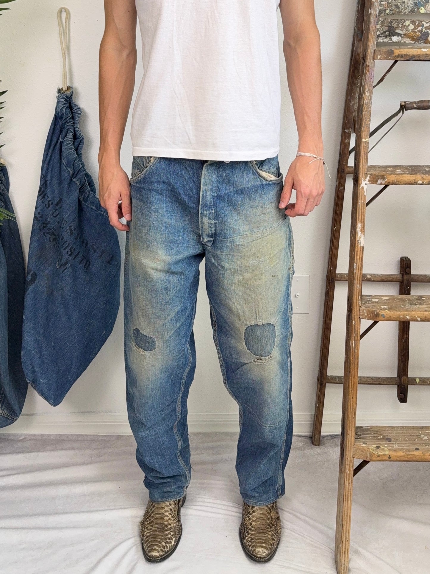 1950s Key Imperial Faded Carpenter Jeans (31)