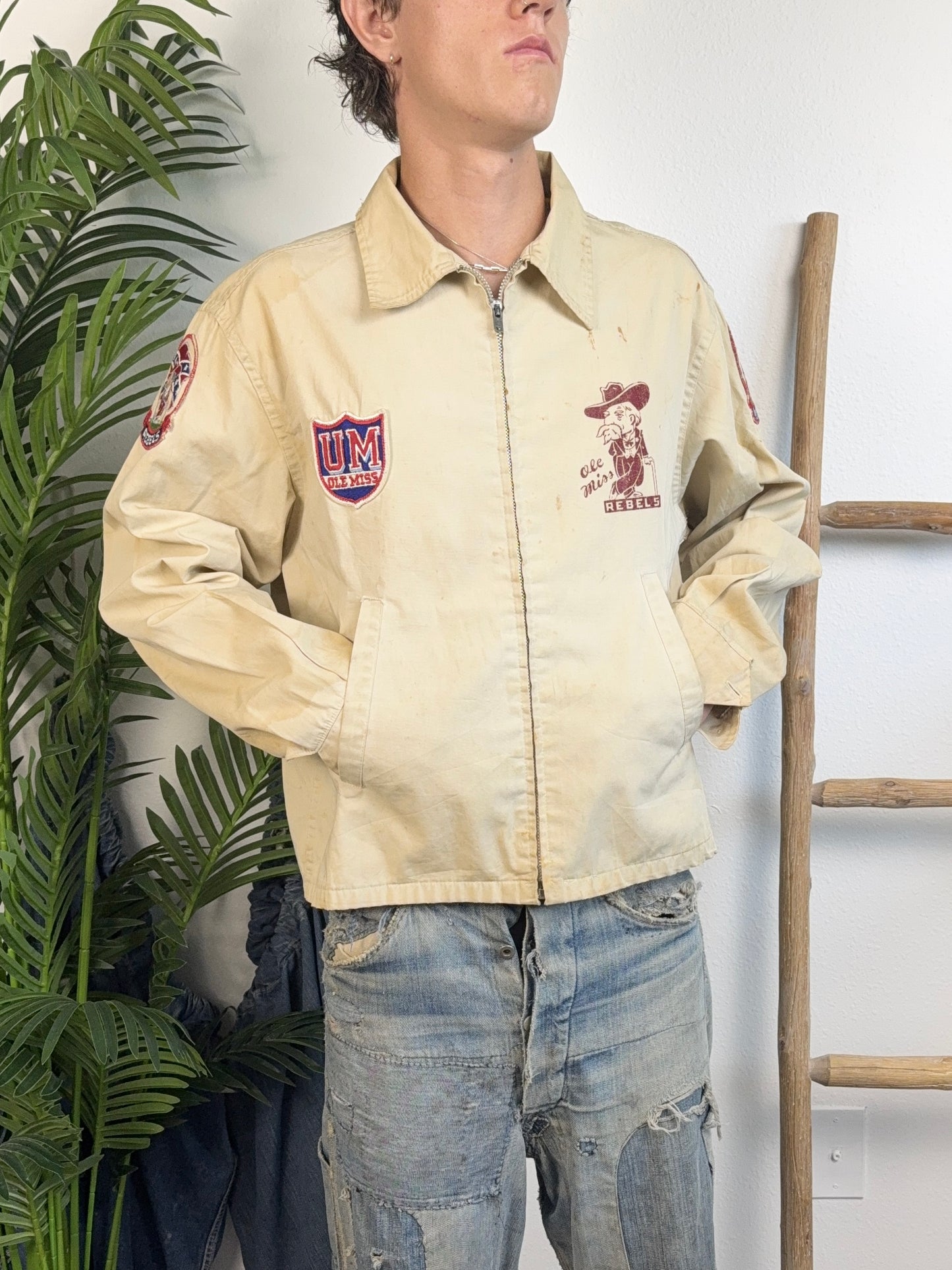 1960s Champion Ole Miss Rebels Canvas Jacket (M/L)