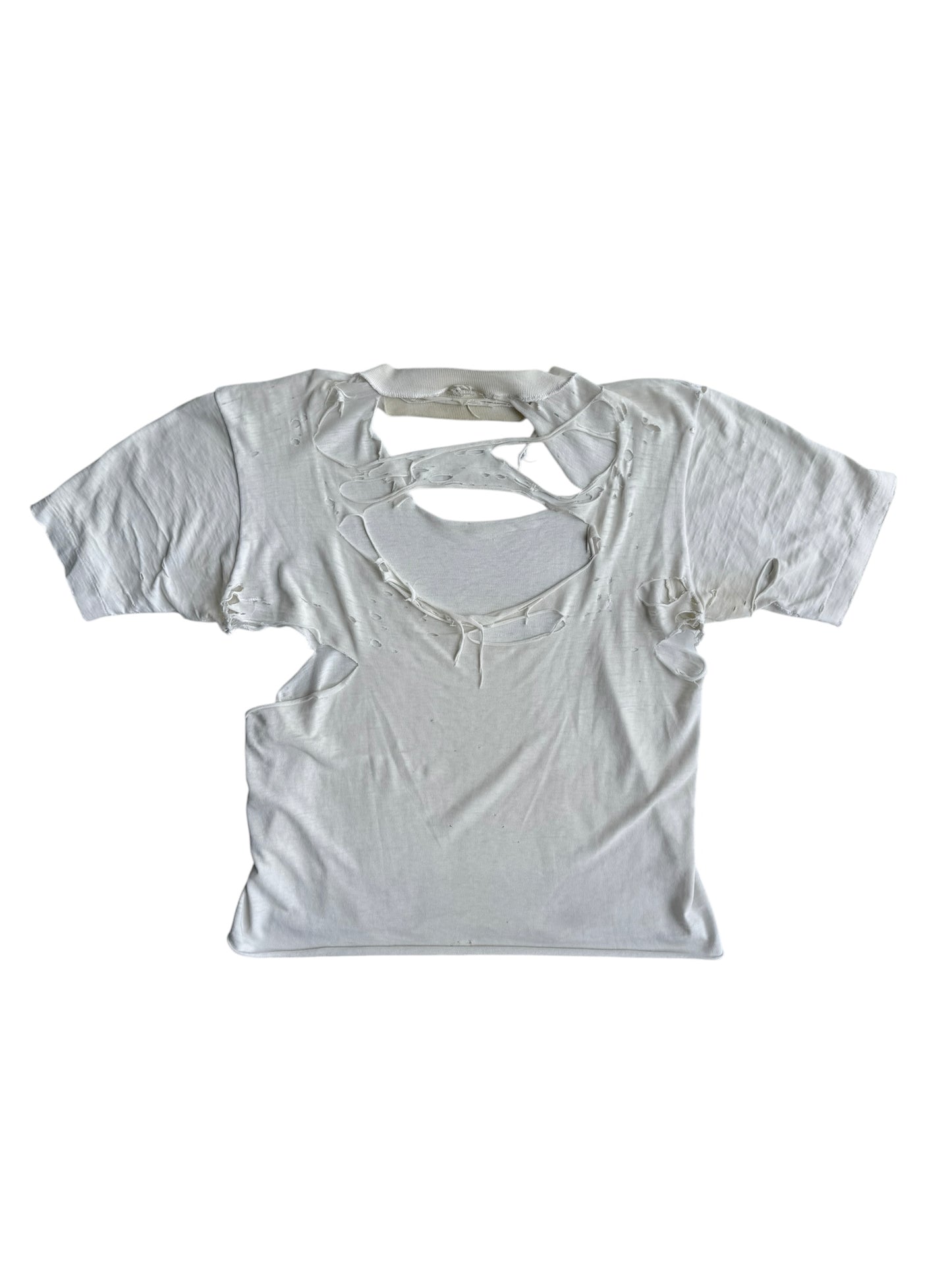1950s Thrashed White Zombie Tee (S/M)