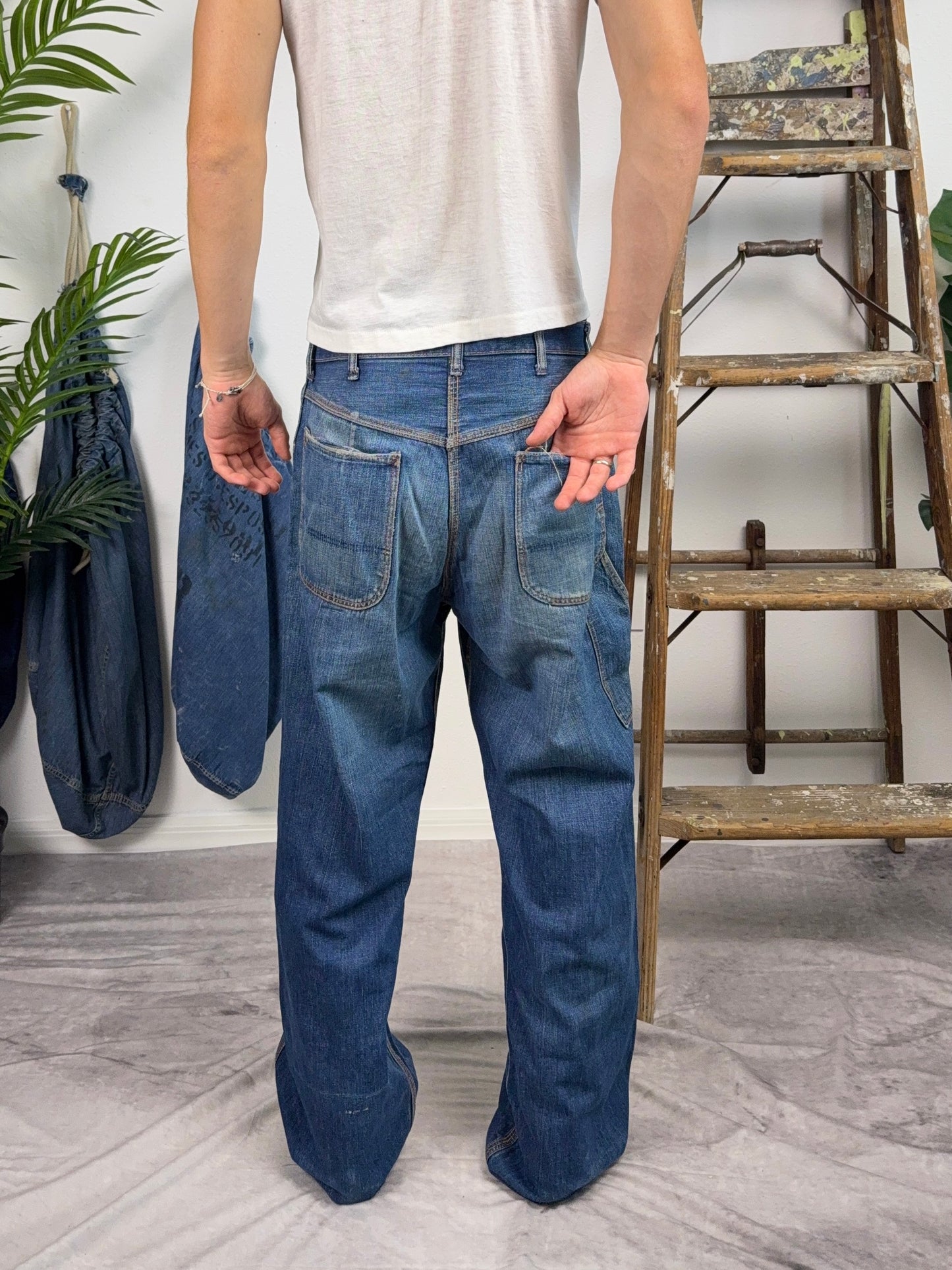 1950s Big Mac Carpenter Jeans Safety Pin Closure (31)