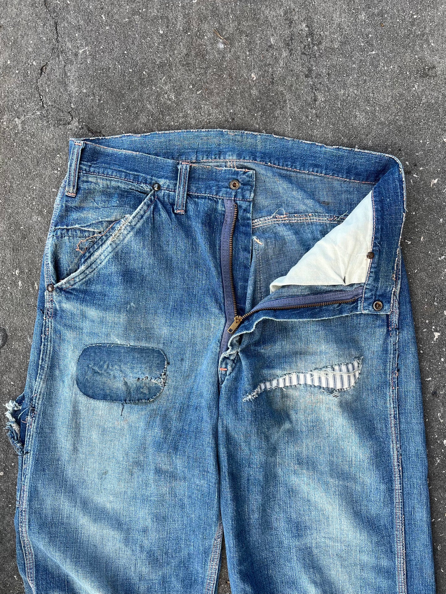 1950’s Faded & Repaired Carpenter Jeans (31)