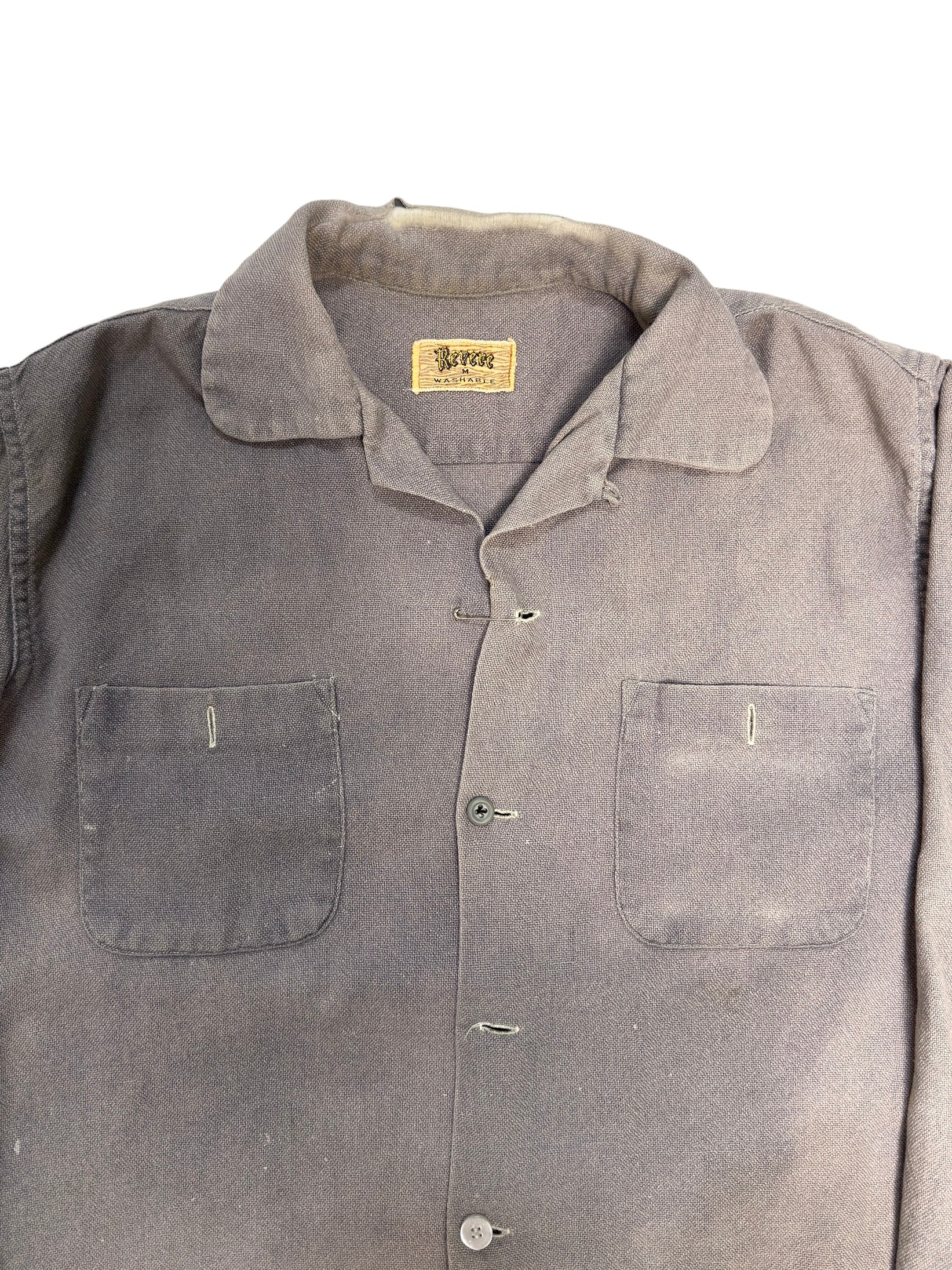1950s Sun Faded Cotton Work Shirt (S/M)