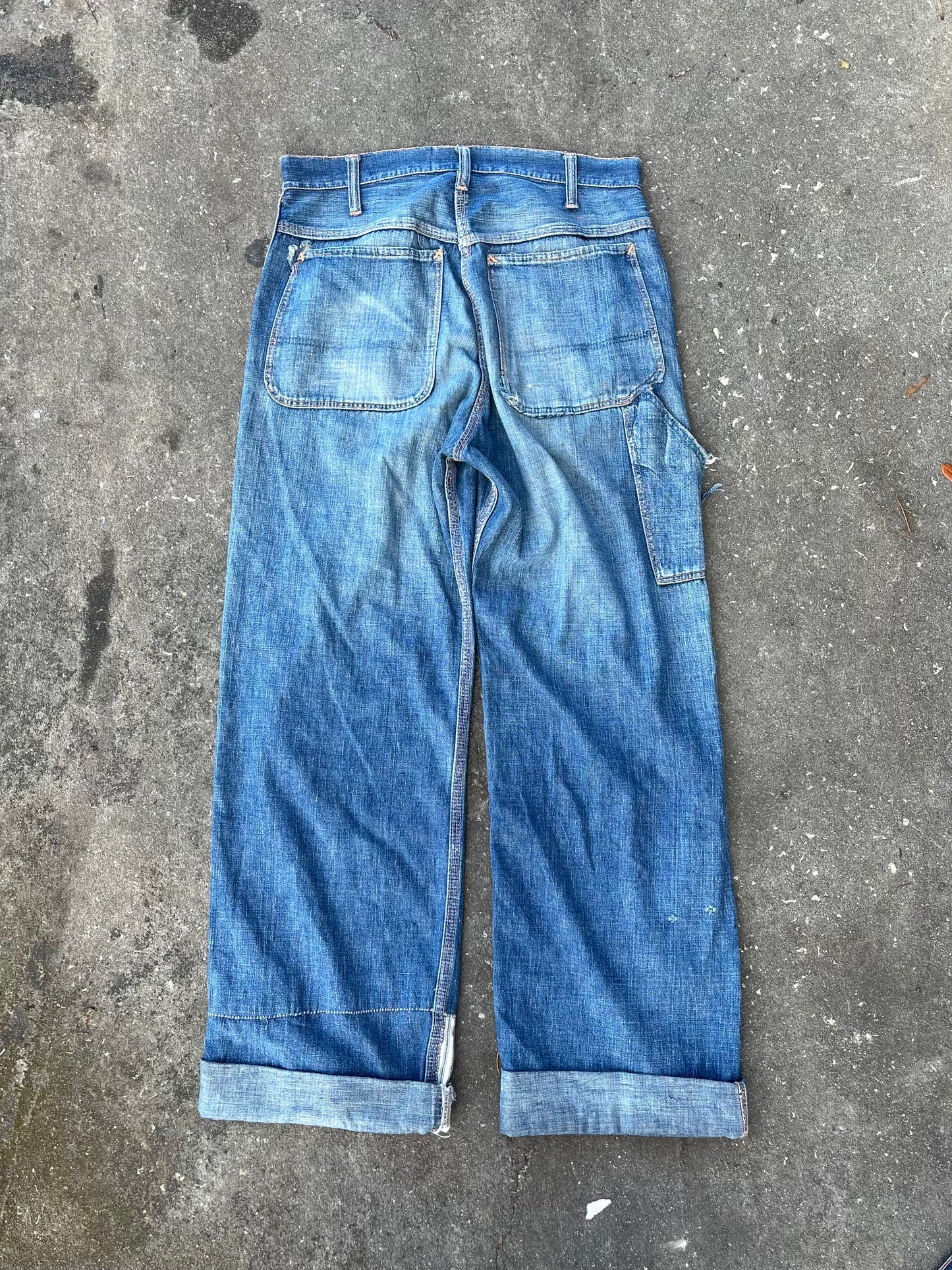 1950’s Faded & Repaired Carpenter Jeans (31)
