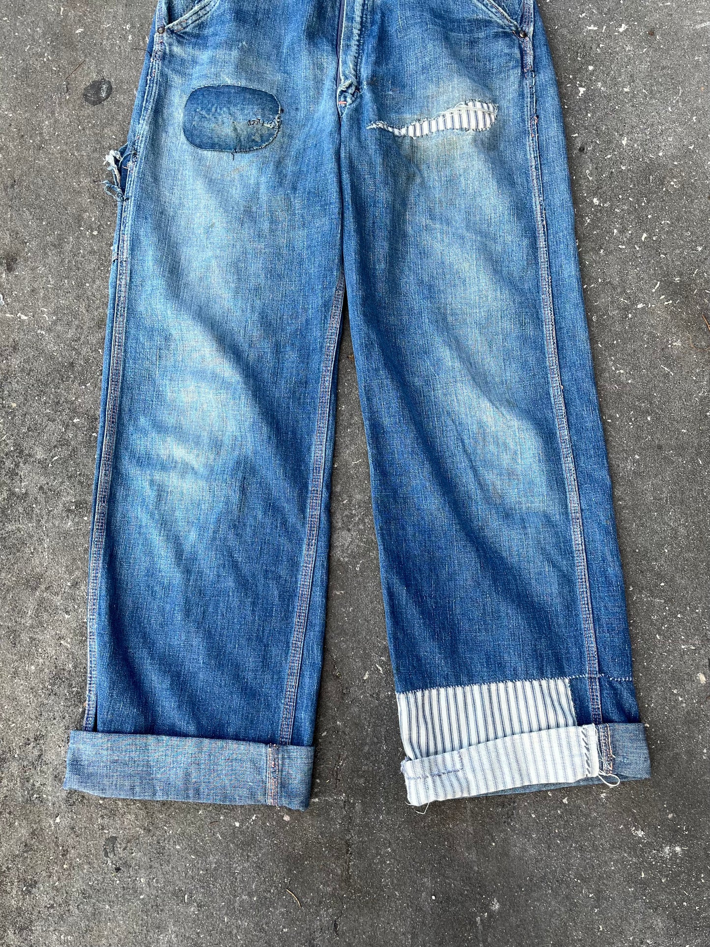 1950’s Faded & Repaired Carpenter Jeans (31)