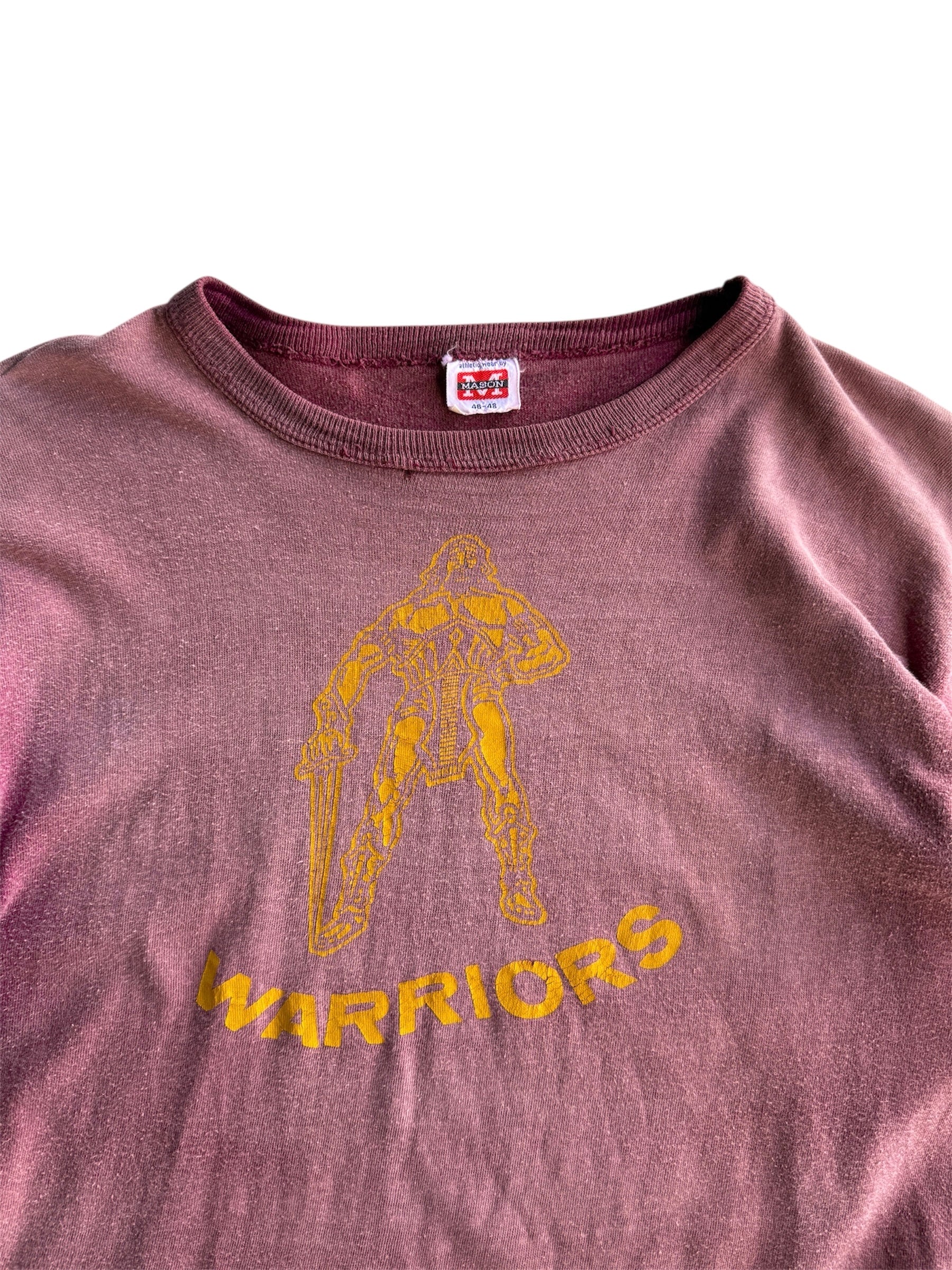 1950s ‘Warriors’ Sun Faded Burgundy Tee (M/L)