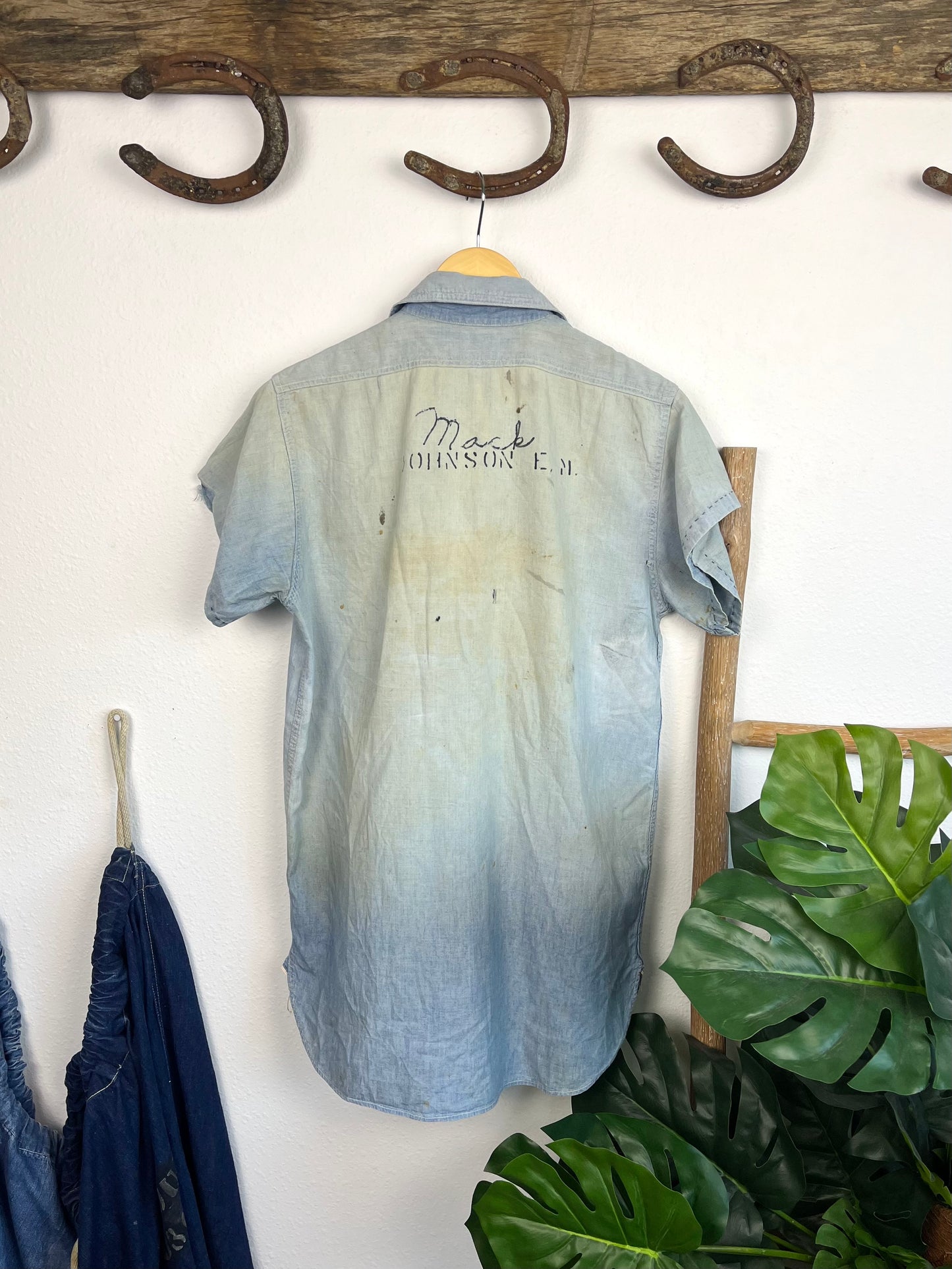 WW2 1940’s USN Sun Faded Stenciled Shirt (S/M)