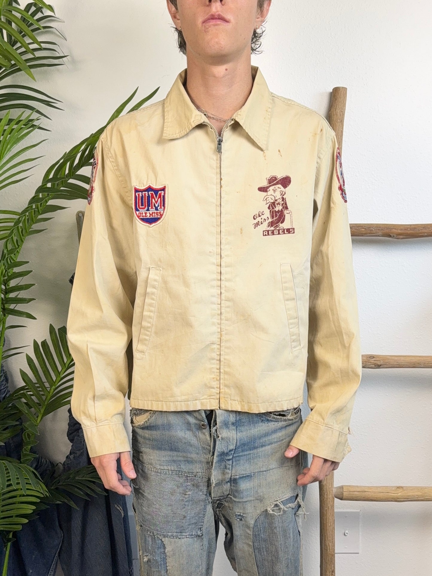 1960s Champion Ole Miss Rebels Canvas Jacket (M/L)