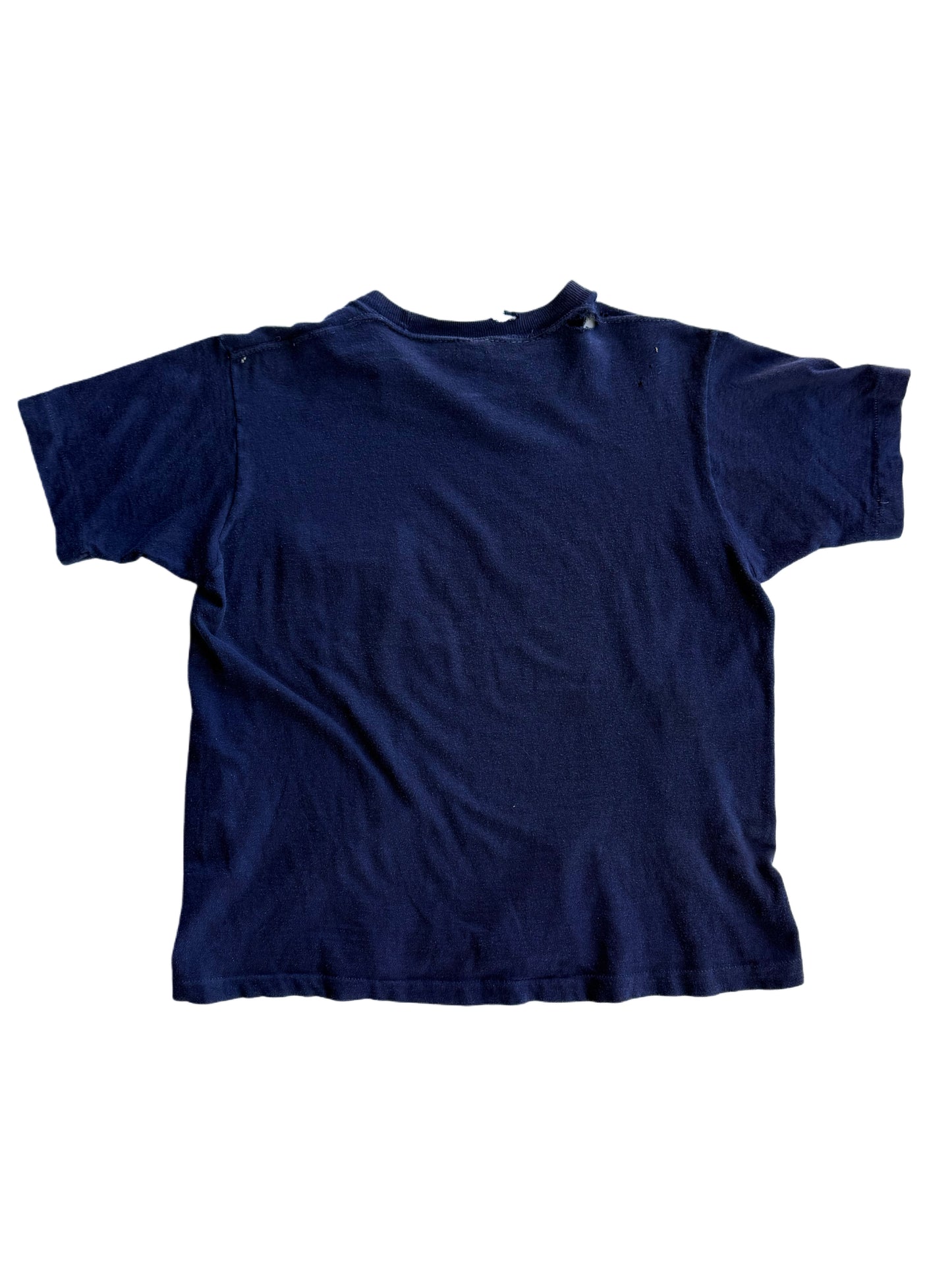 1950s Distressed Splatter Paint Navy Pocket Tee (S)