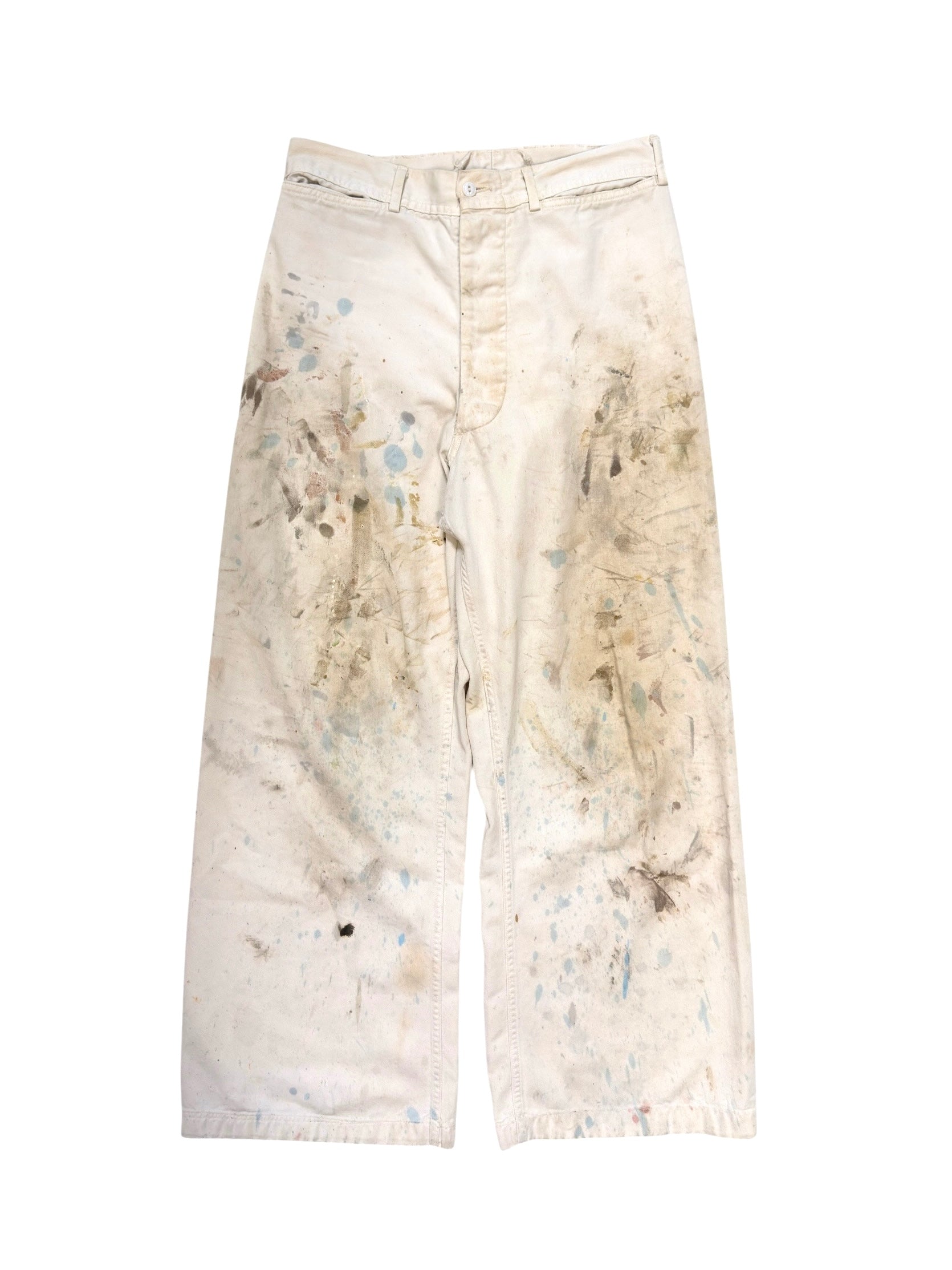 1940s WW2 US Navy Splatter Paint Dungaree Pants (31)