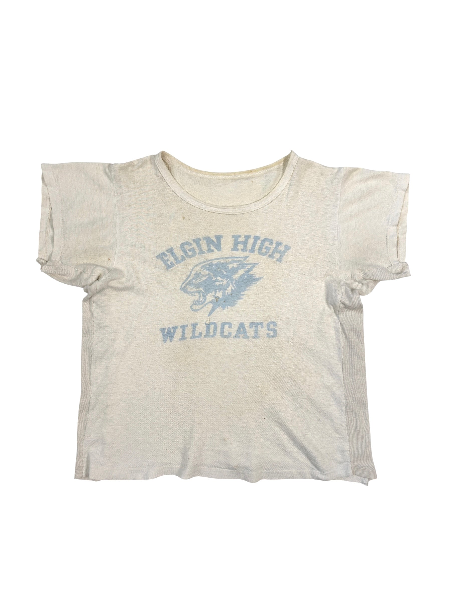 1940s ‘Elgin High‘ Water Print Tee (S/M)