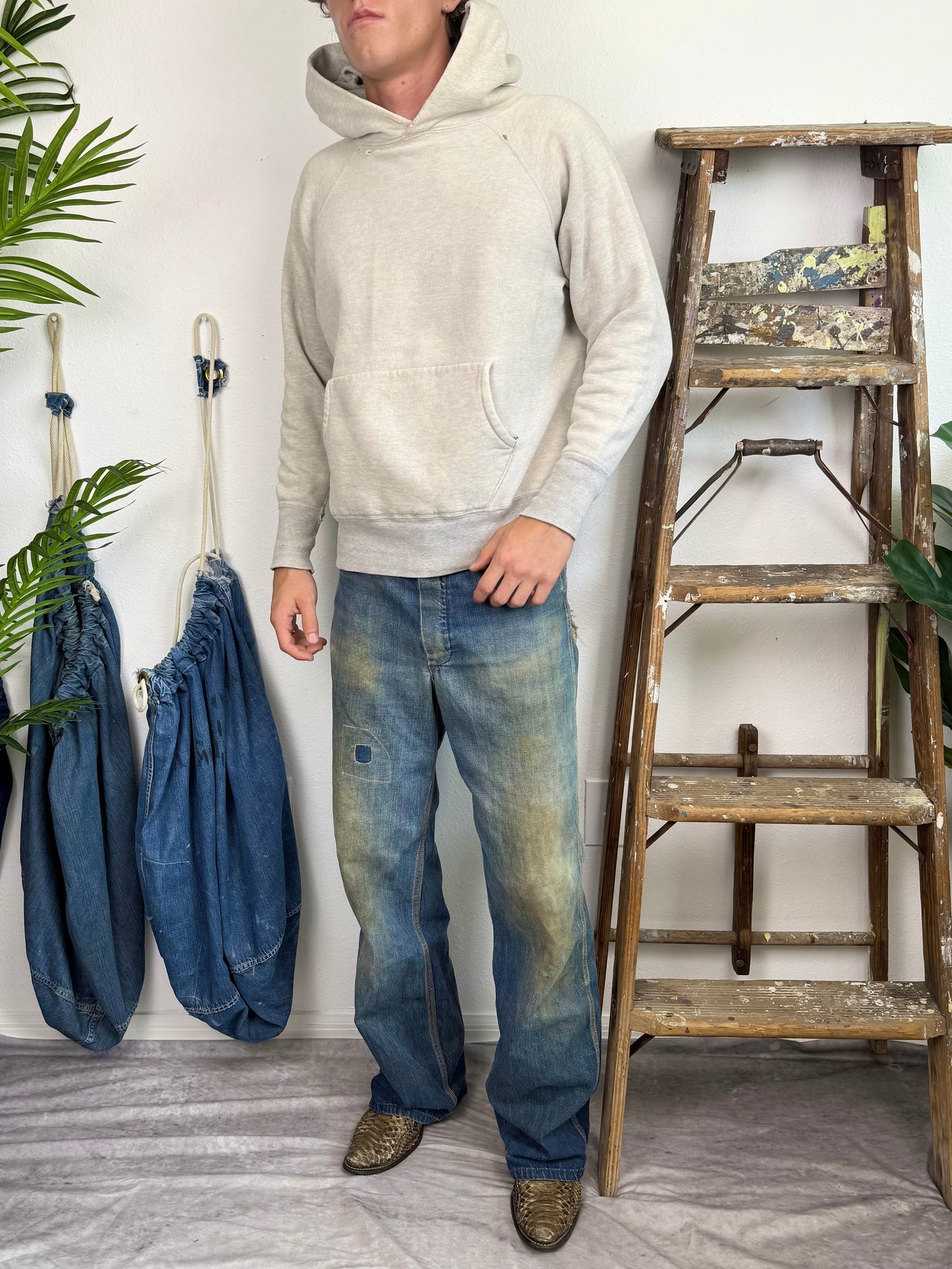 1950s Grey Two Tone ‘Jon’ Hoodie (S/M)