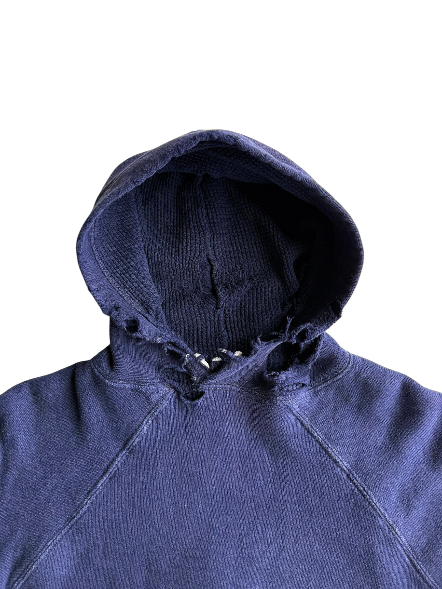 1950s Pilgrim Double Face Thermal Lined Navy Hoodie (S/M)