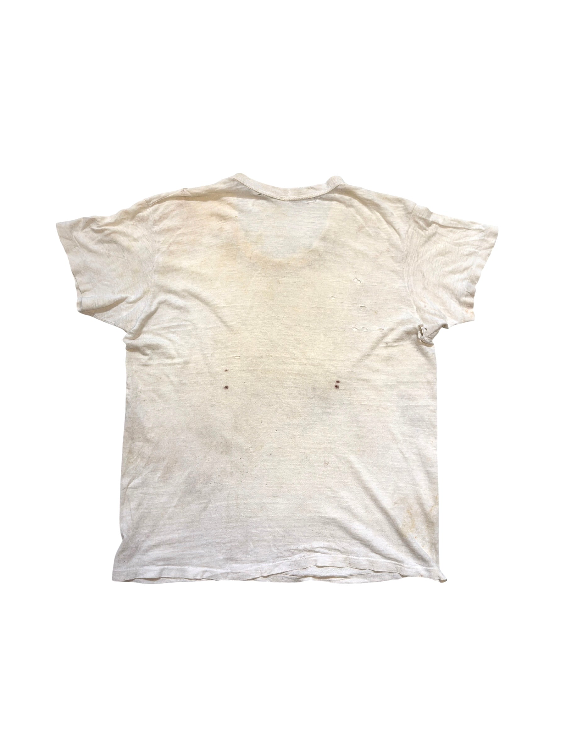 1950s Perfectly Distressed White Tee (S/M)