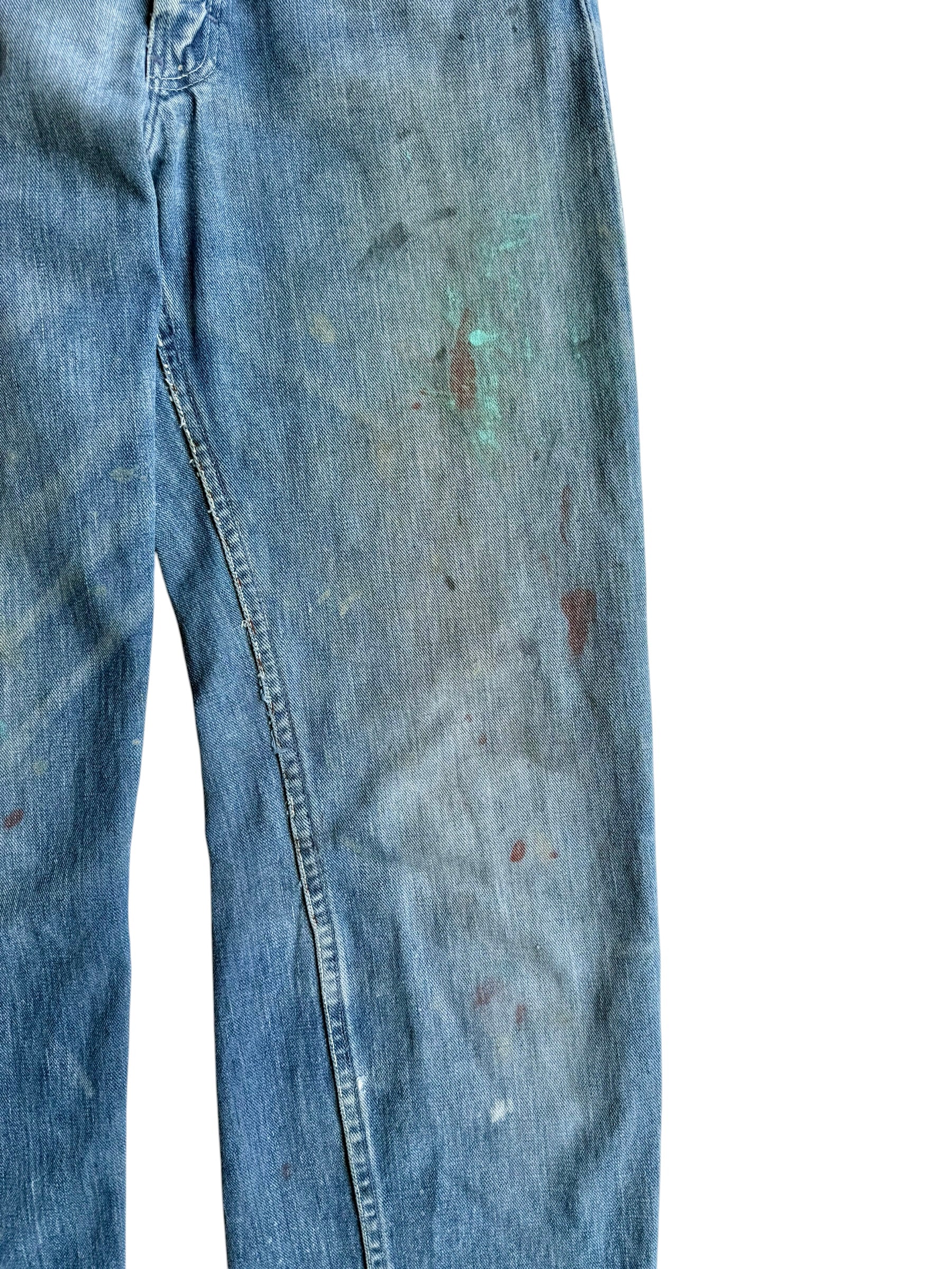 1950s Selvedge Circle Ranch Splatter Paint Jeans (28)