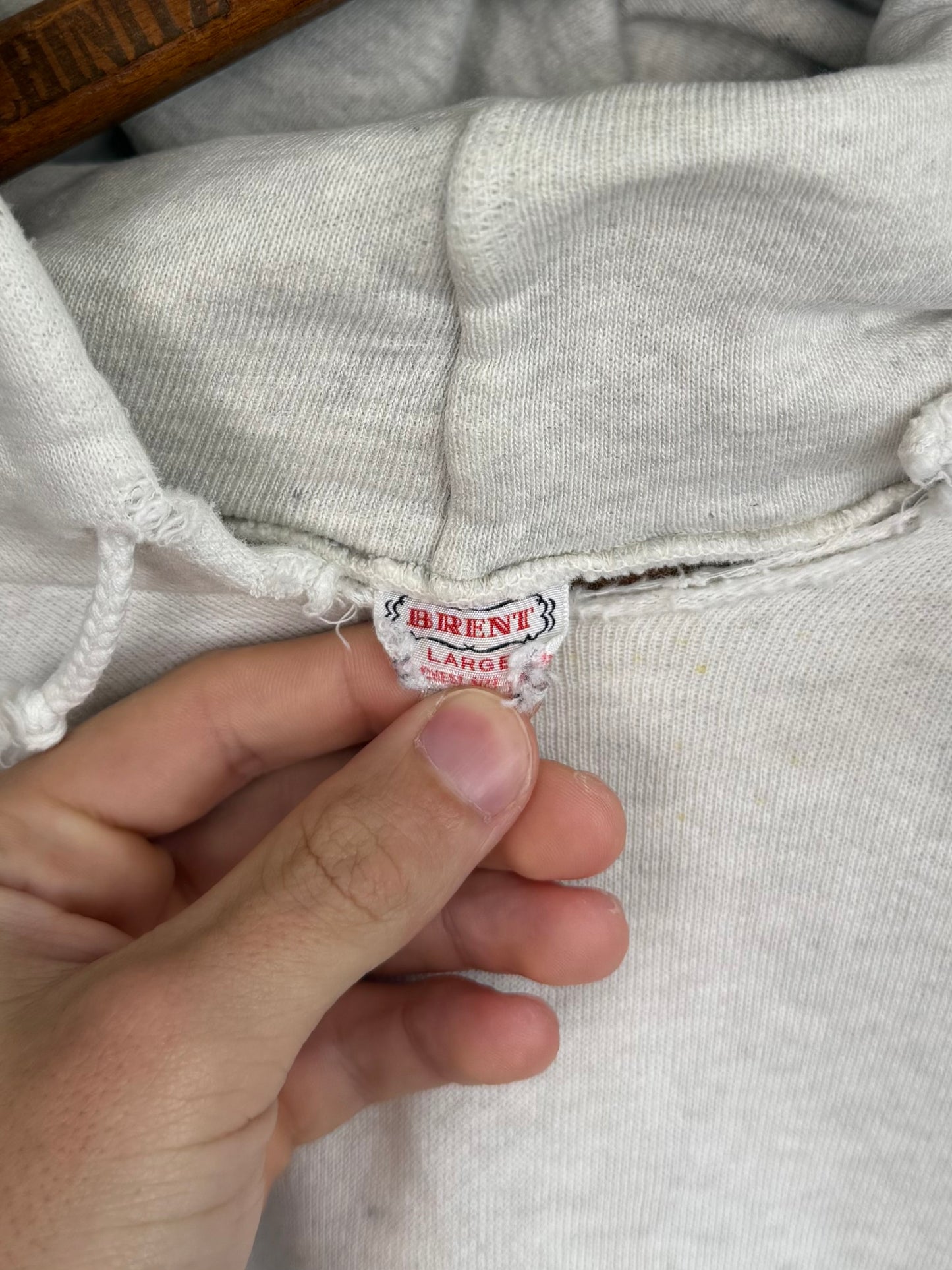 1950s Brent Grey Fully Thermal Lined Hoodie (XL)