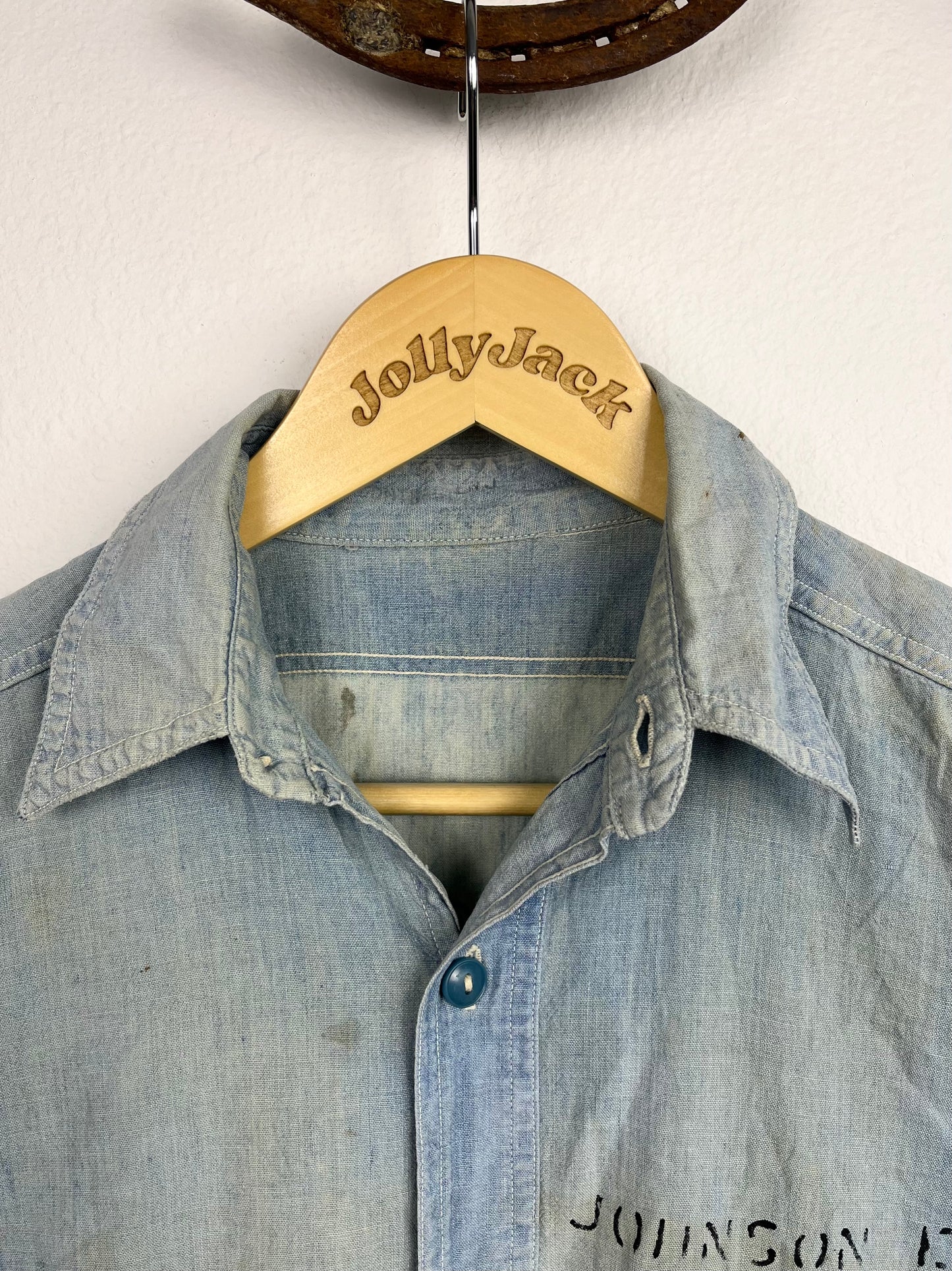 WW2 1940’s USN Sun Faded Stenciled Shirt (S/M)