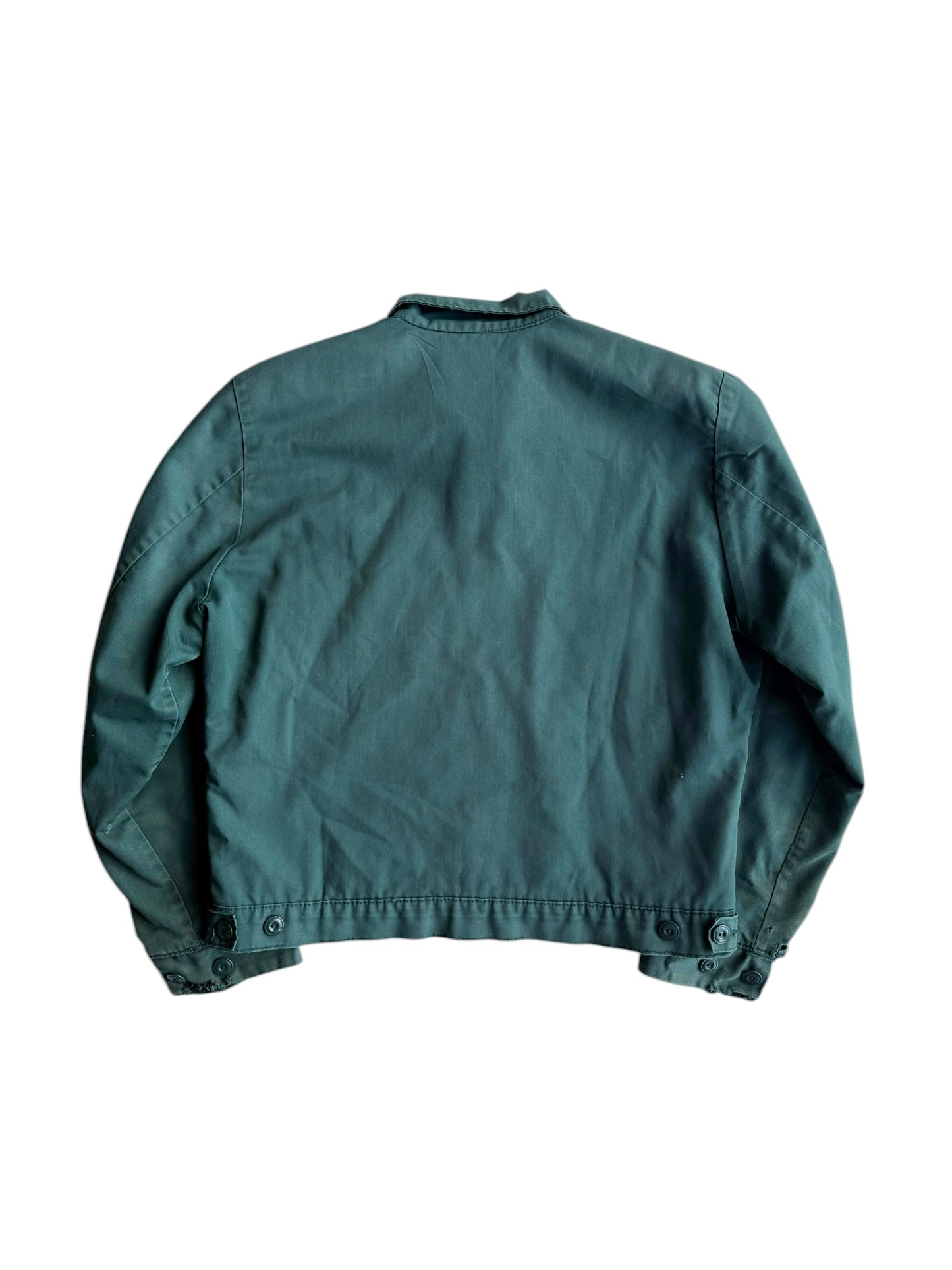 1950s Sun Faded Pine Green Work Jacket (S/M)