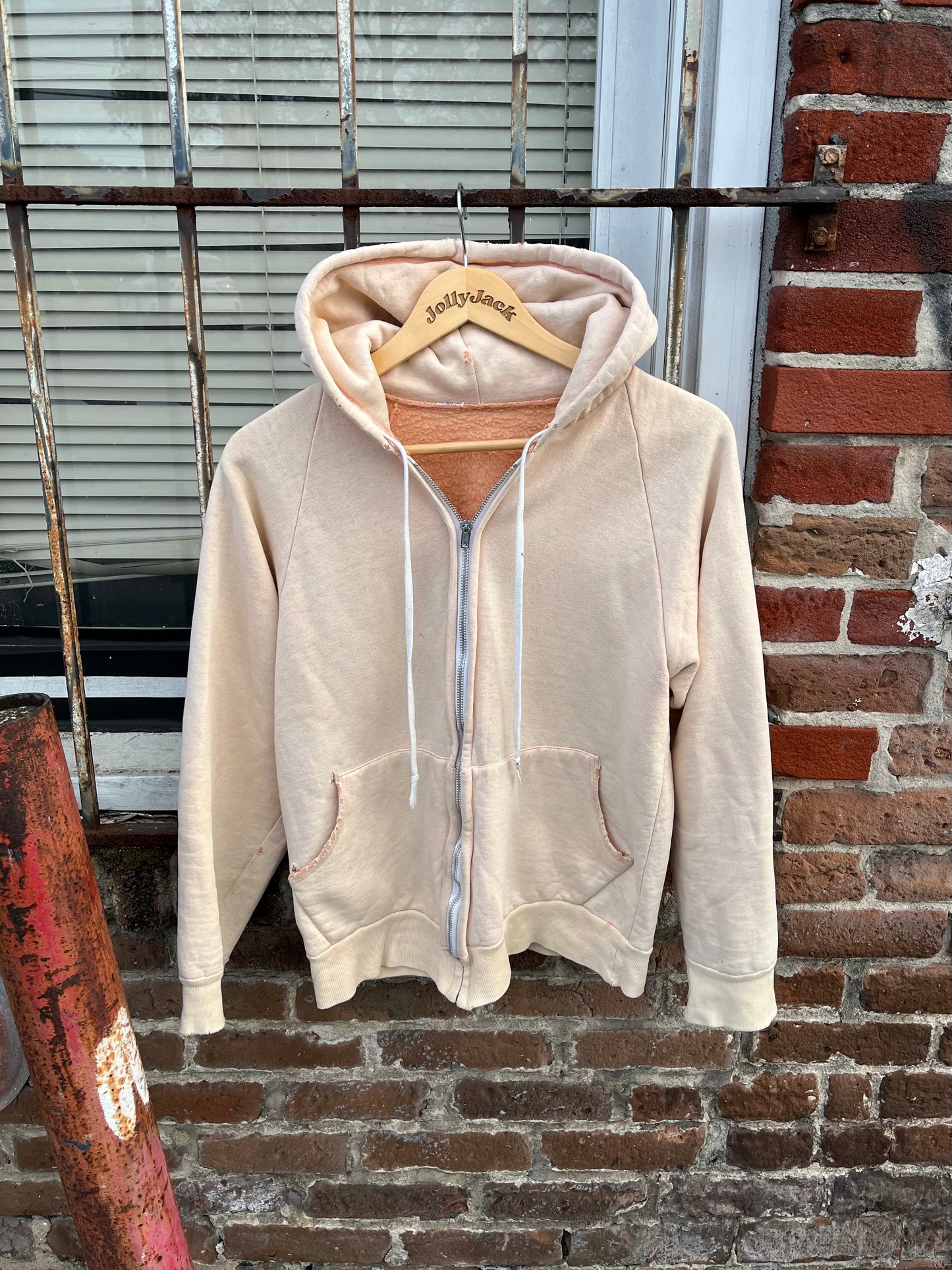 1960’s Faded Orange Zip Up (S/M)