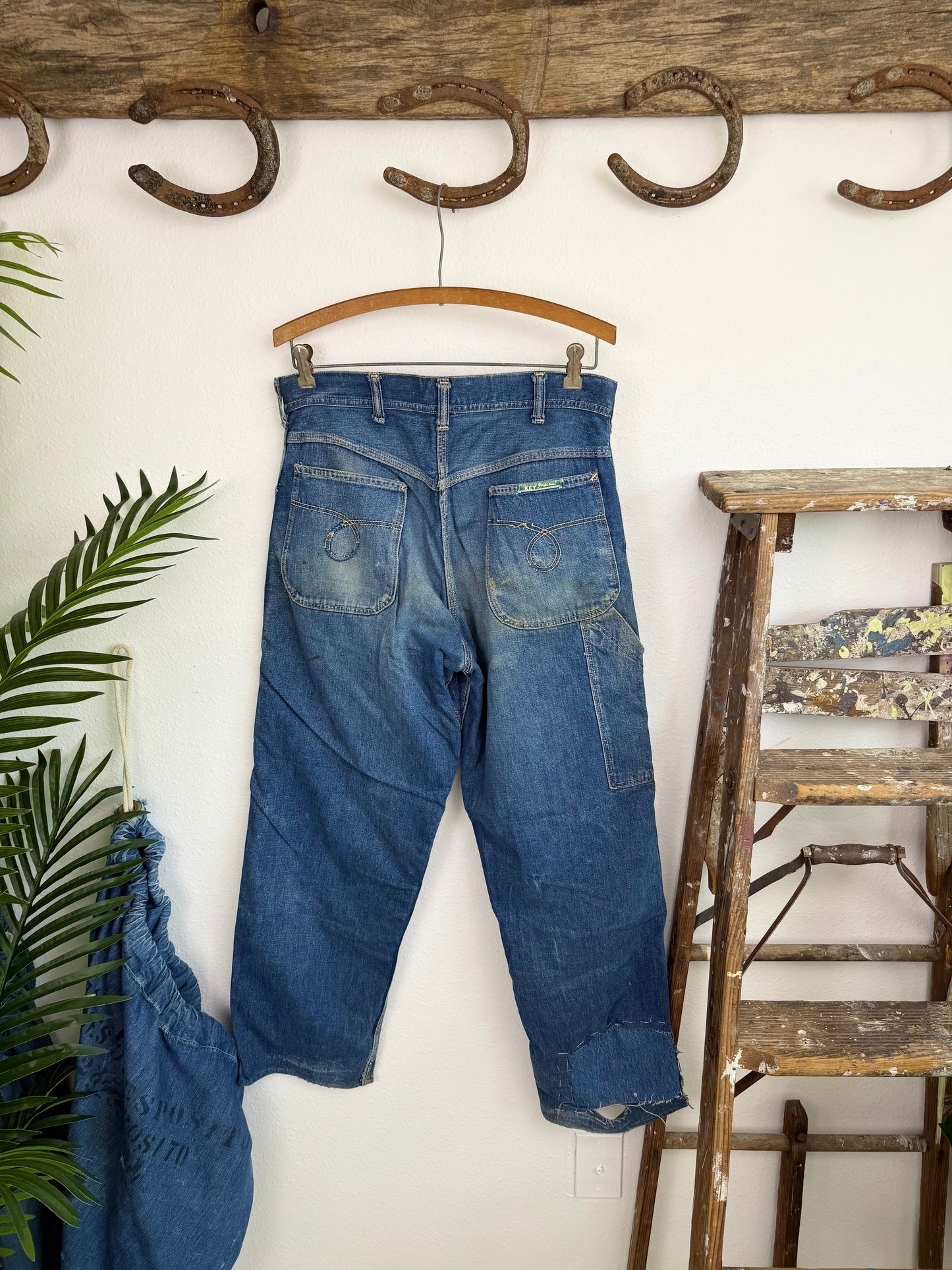 1950s Key Imperial Faded Carpenter Jeans (31)