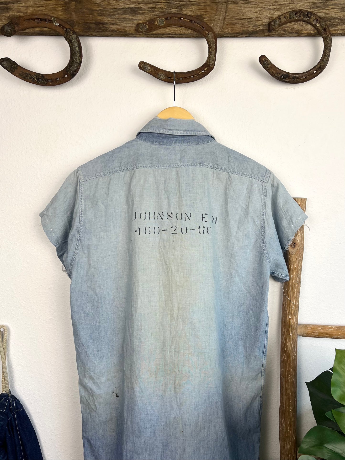 WW2 1940’s USN Sun Faded Stenciled Shirt (S/M)