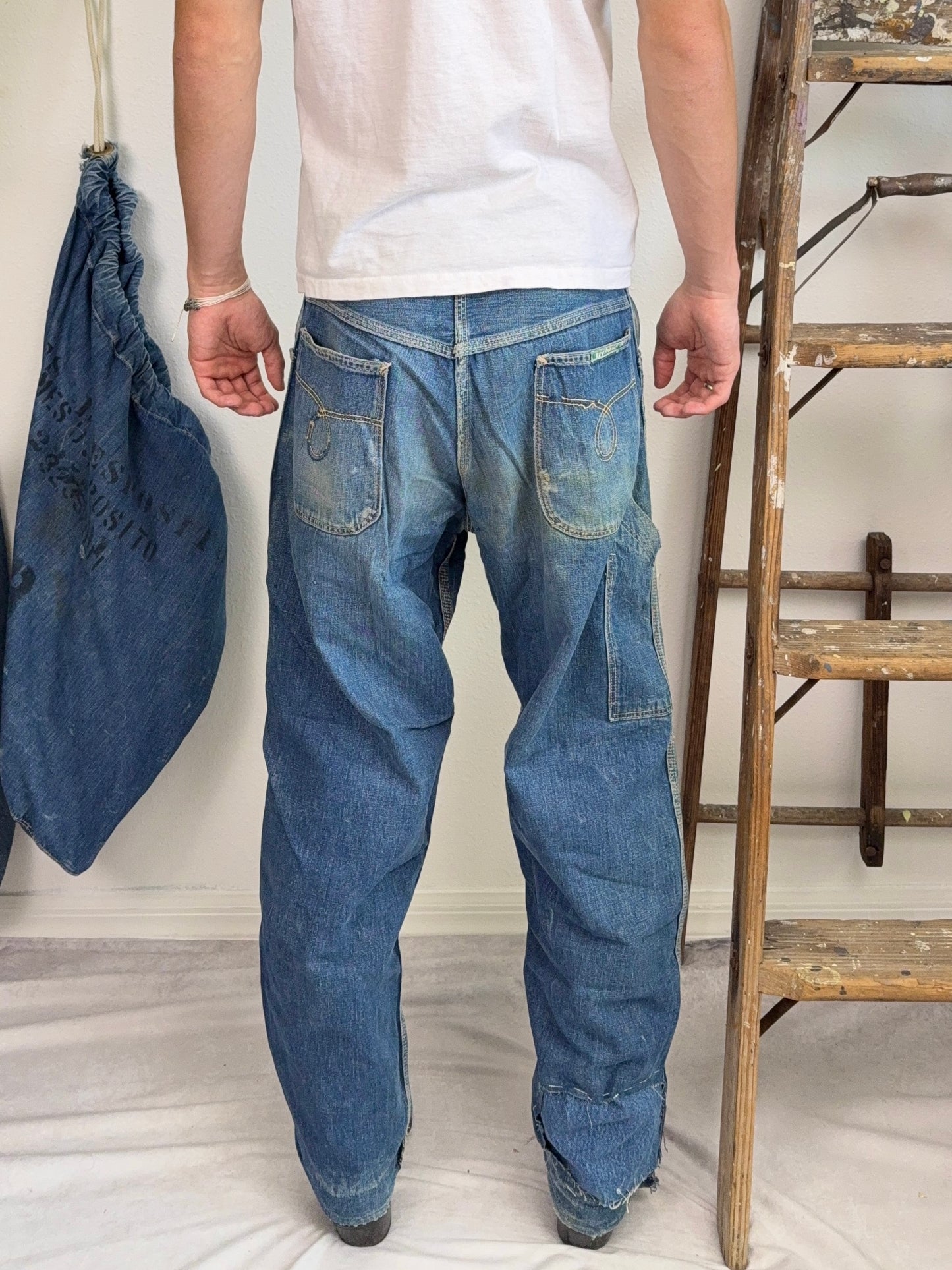 1950s Key Imperial Faded Carpenter Jeans (31)