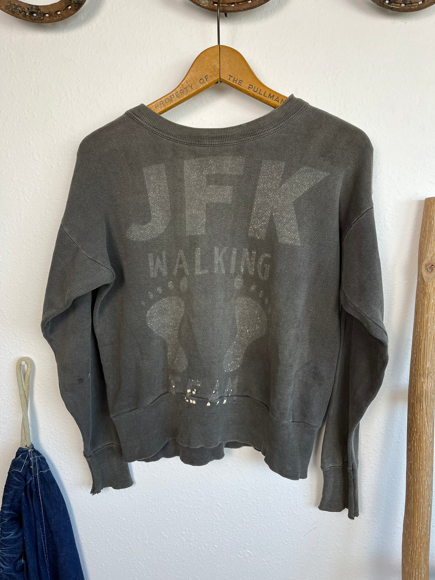 1960’s Black JFK Walking Team Sweatshirt (S/M)