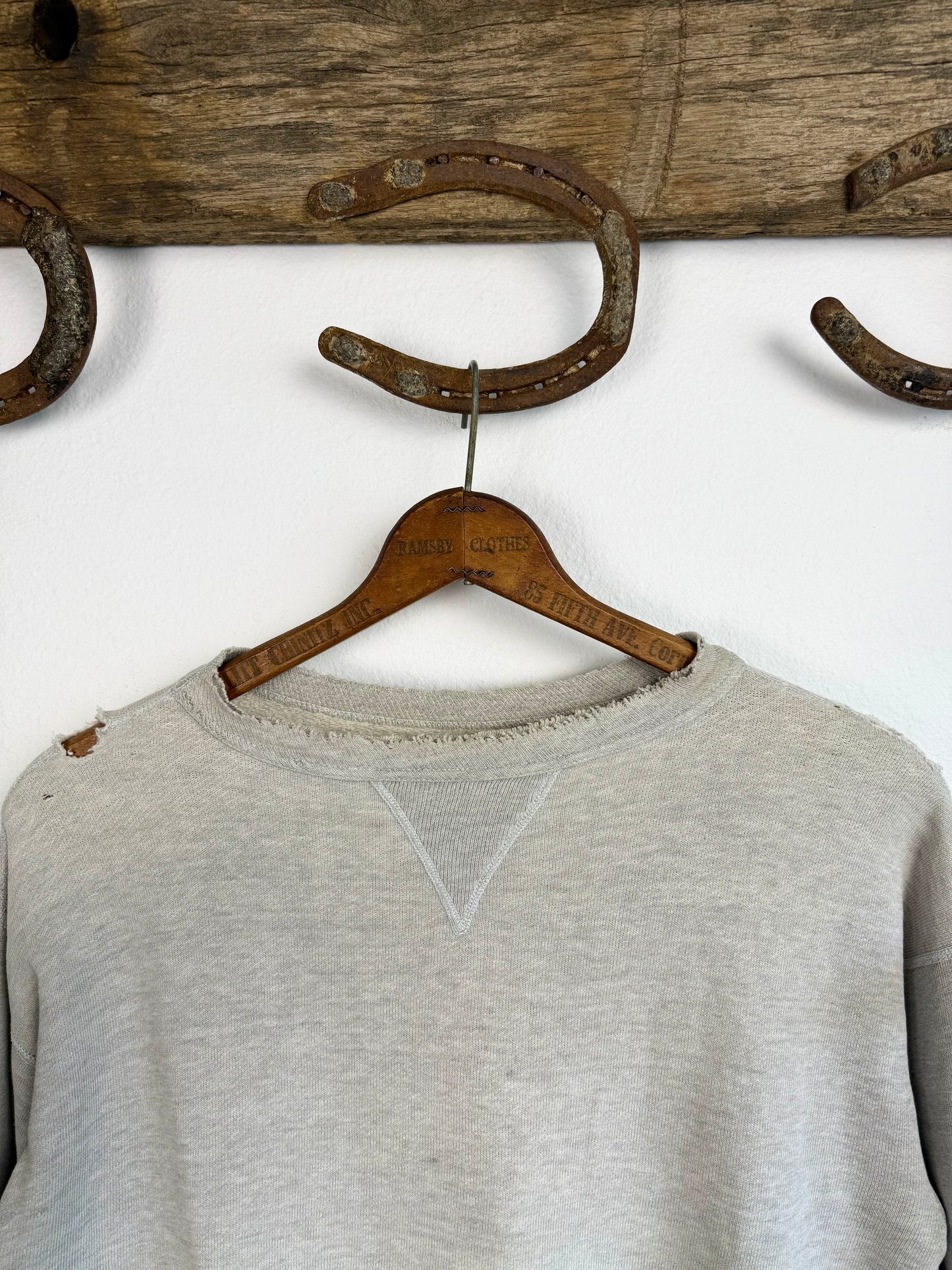 1940s Ribbed ‘Essential’ Single V Sweatshirt (M/L)