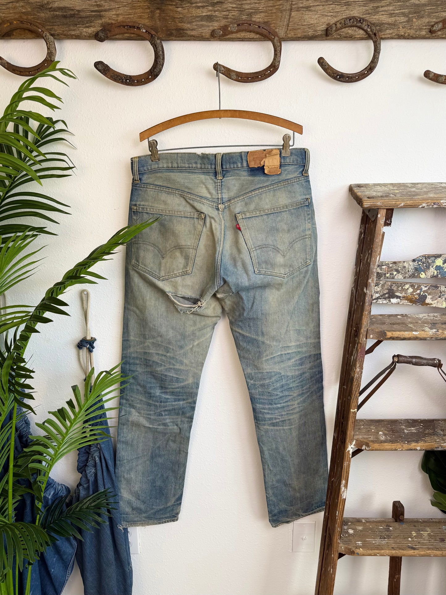 1970s Levi’s 501s Jeans With Honeycomb Fading (35)