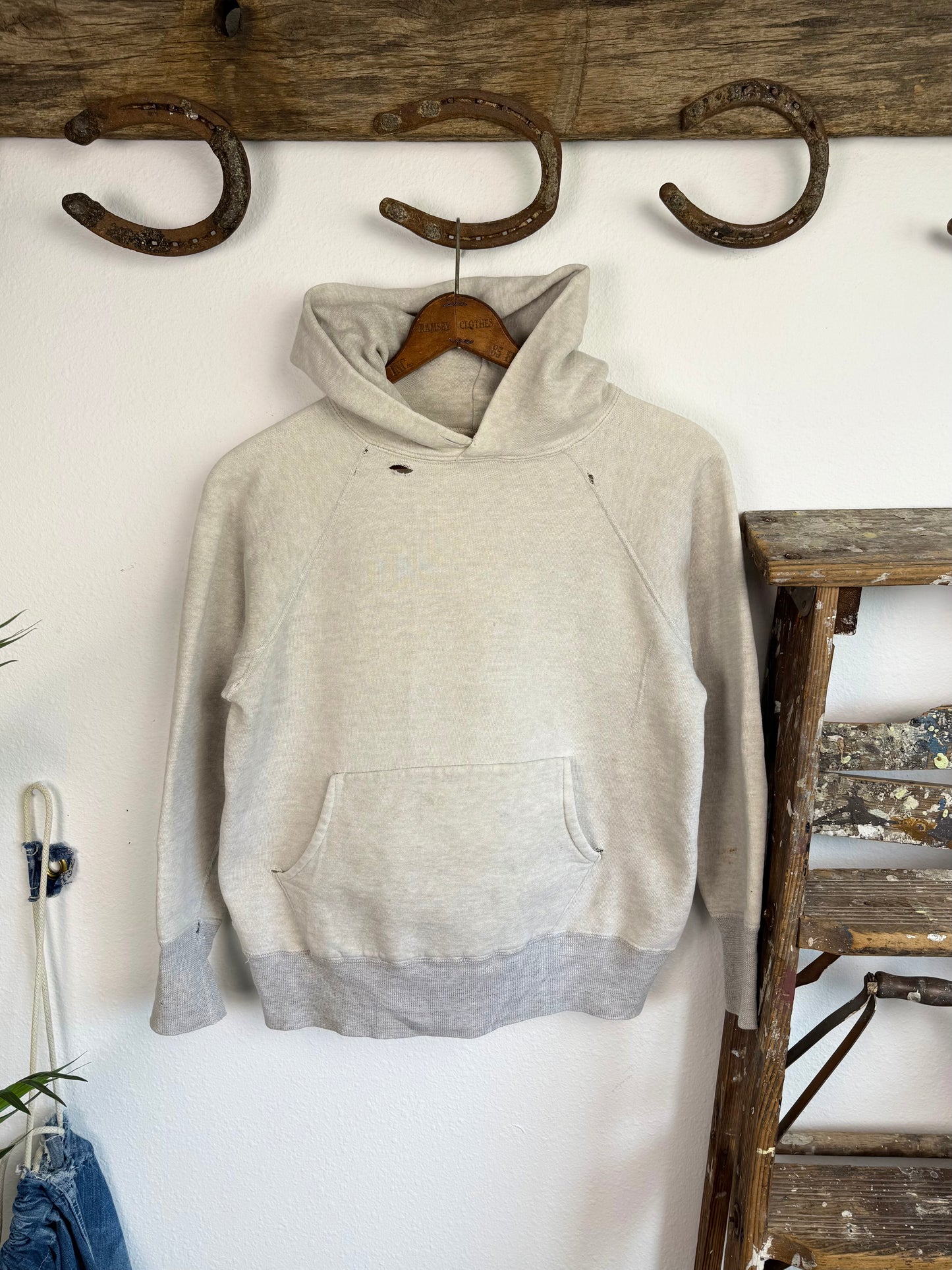 1950s Grey Two Tone ‘Jon’ Hoodie (S/M)