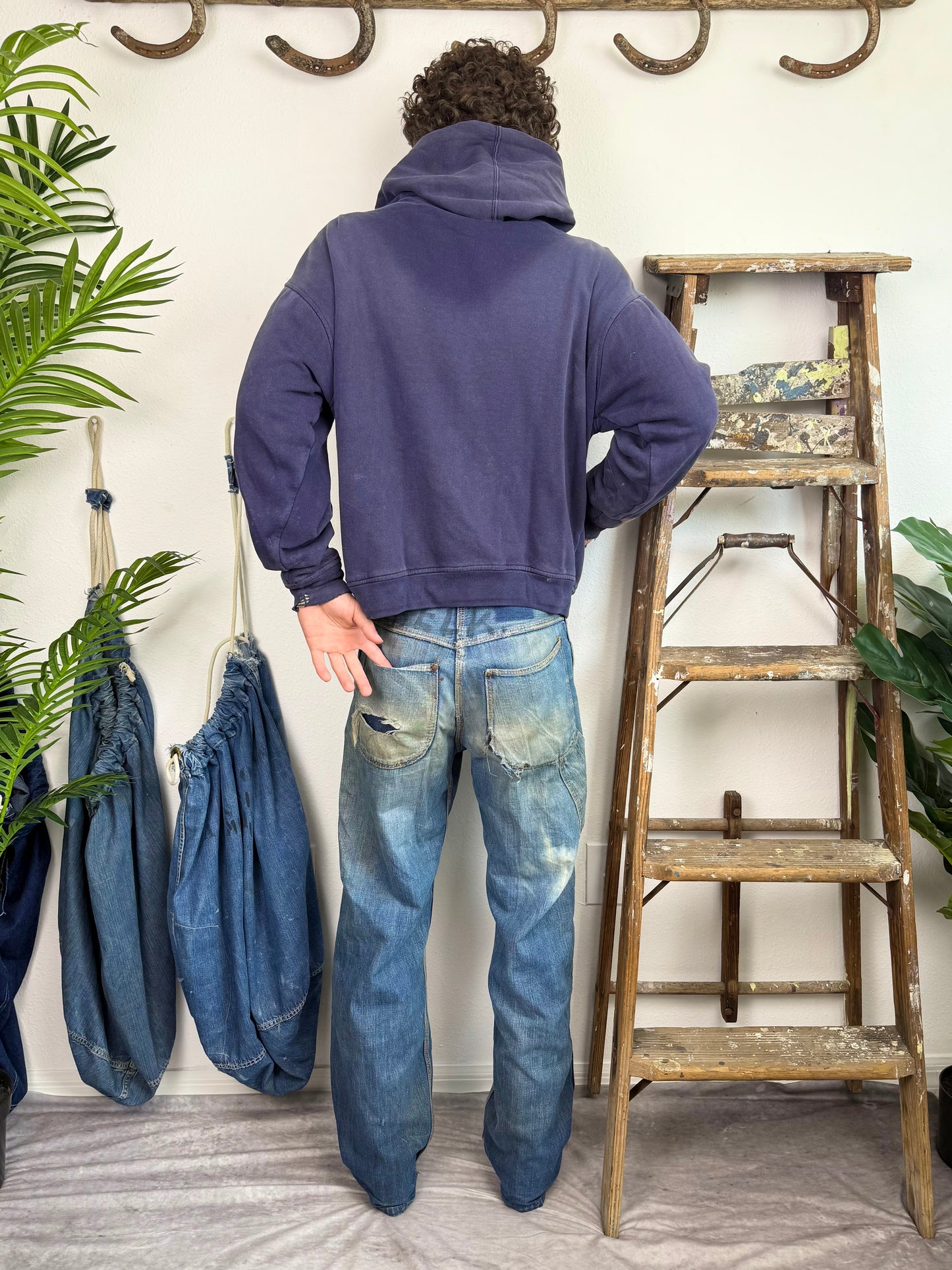 1970s Thermal ‘Hood Sun Fade’ Zip Up Jacket (L/XL)