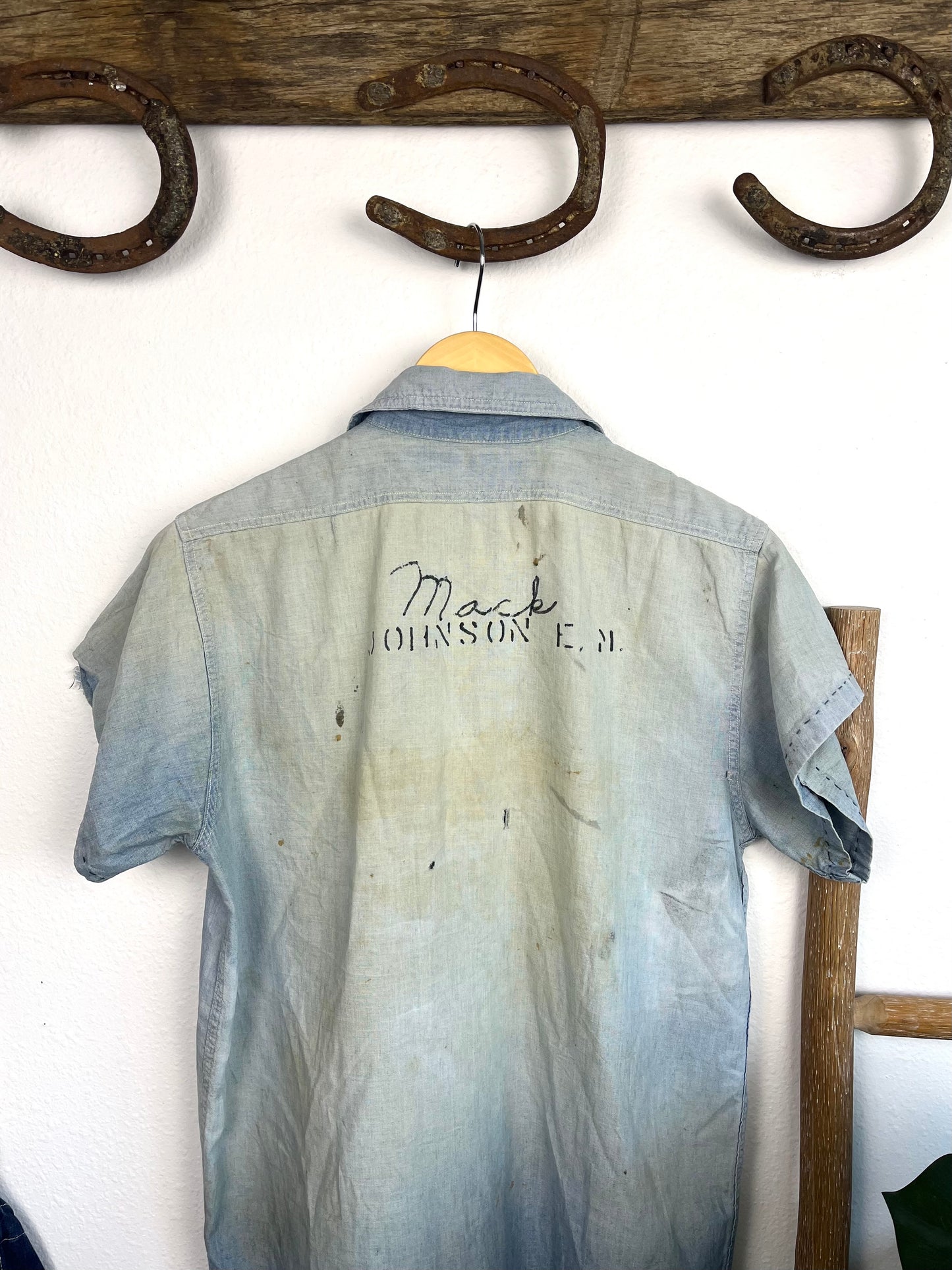 WW2 1940’s USN Sun Faded Stenciled Shirt (S/M)