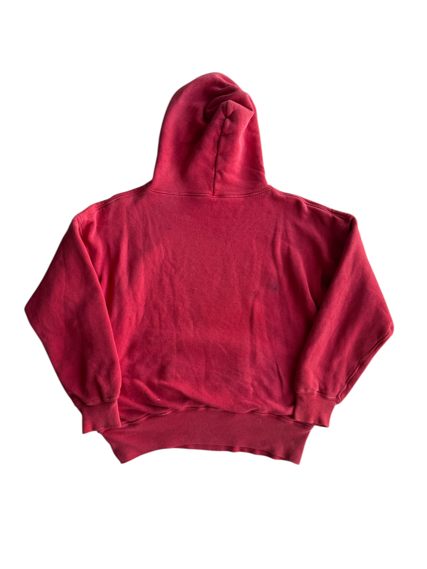 1950s ‘White Belly’ Thermal Lined Red Hoodie (XL)
