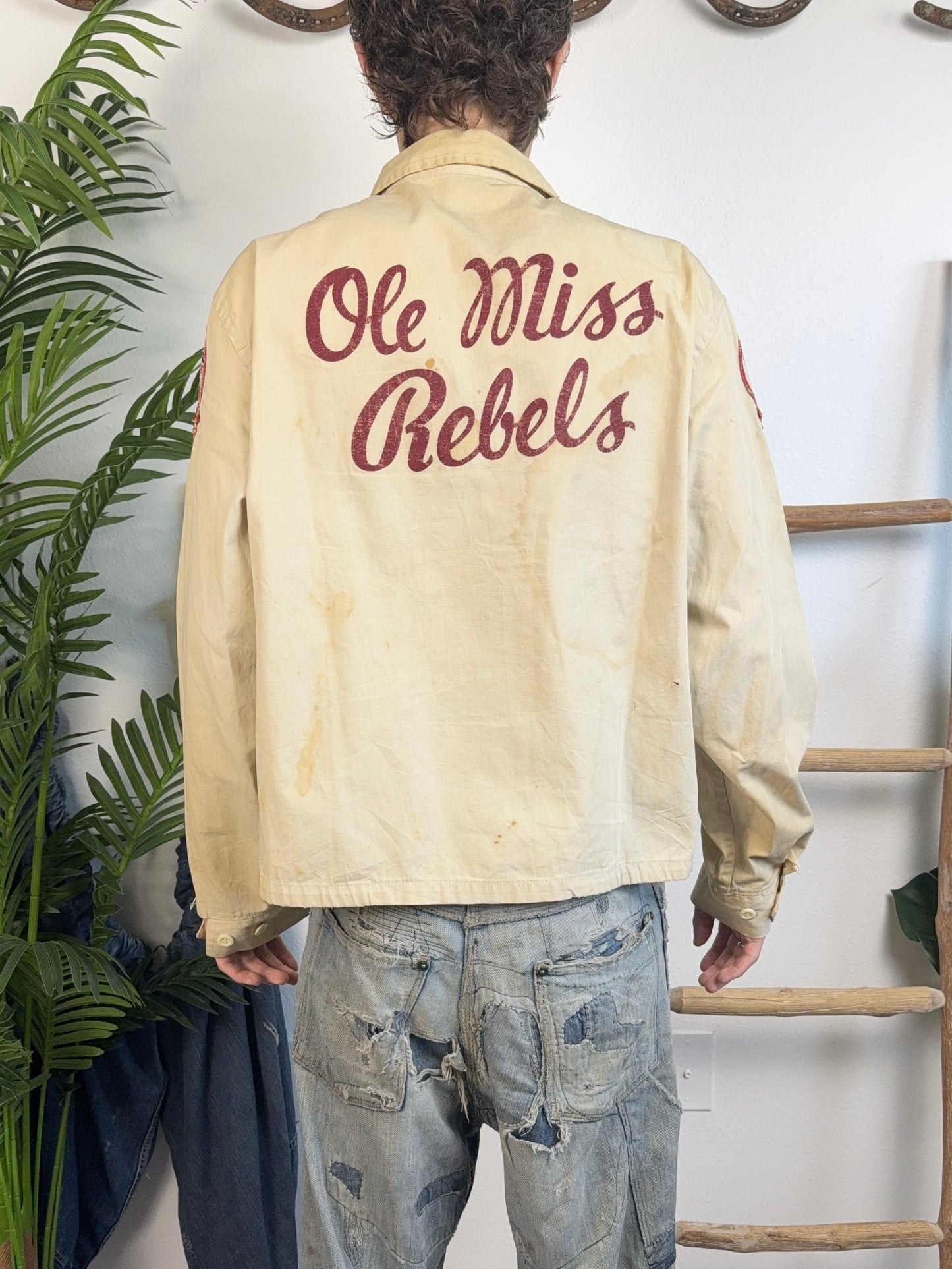 1960s Champion Ole Miss Rebels Canvas Jacket (M/L)