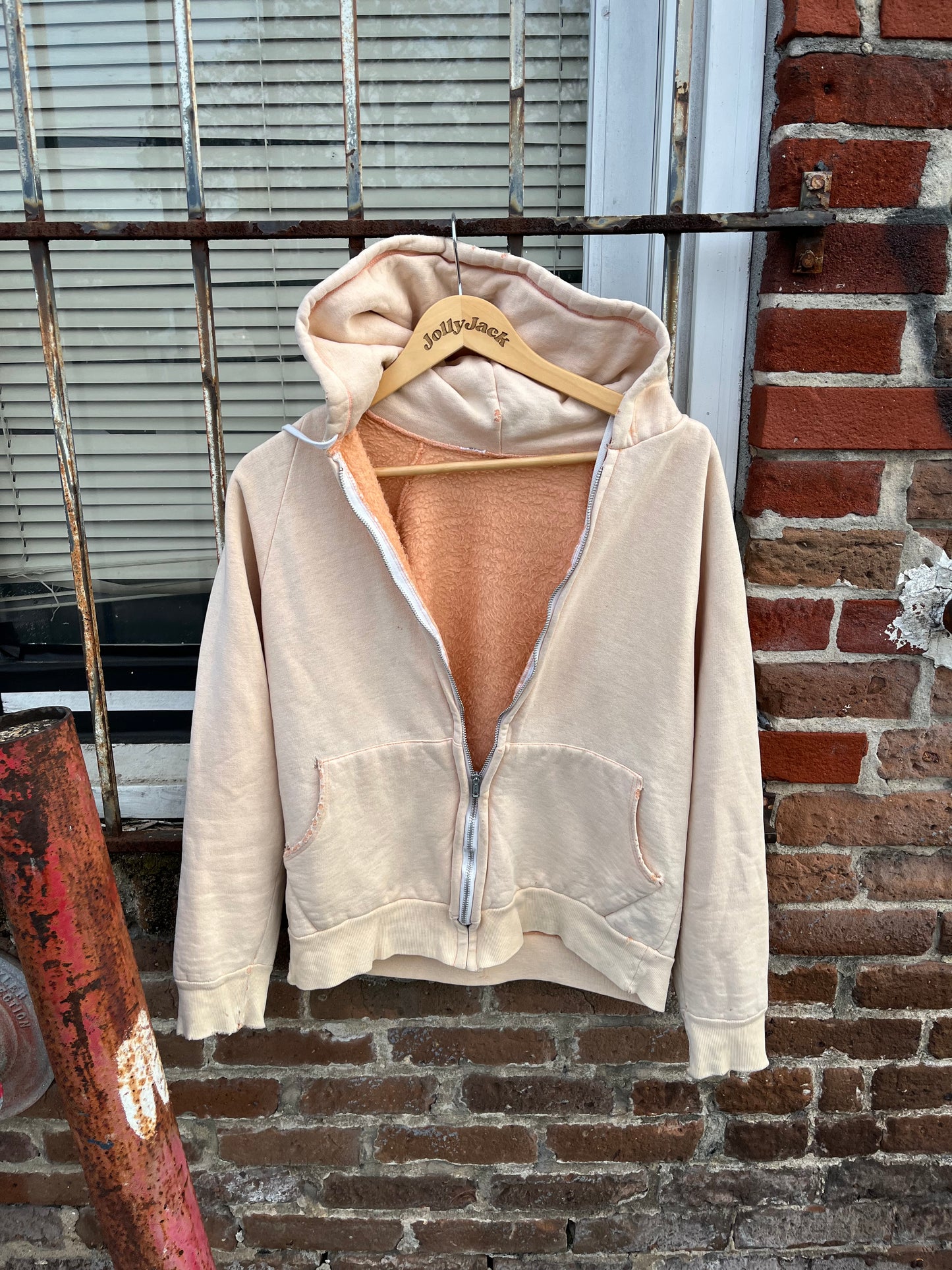 1960’s Faded Orange Zip Up (S/M)