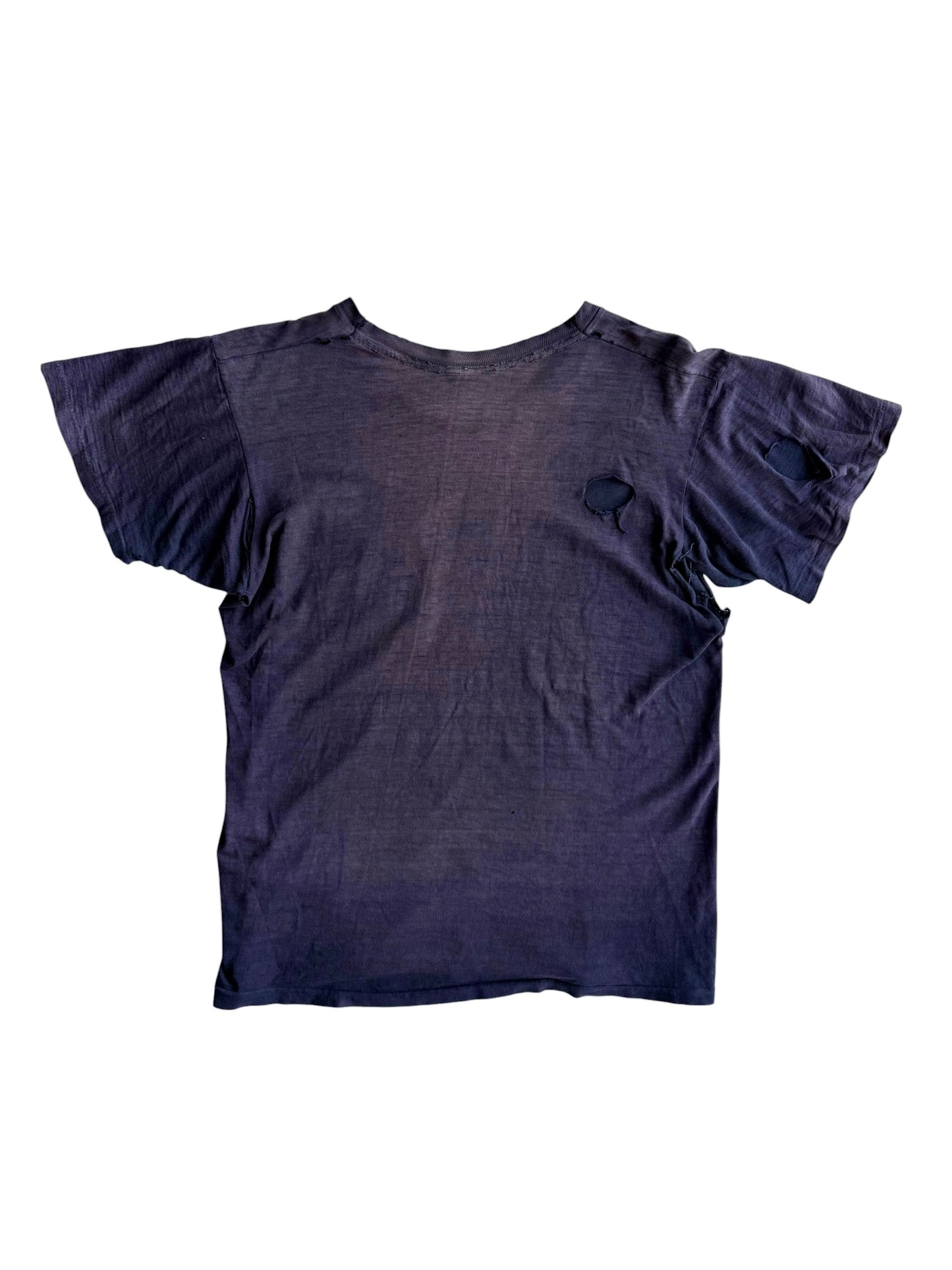 1950s Sun Faded & Thrashed Navy Pocket Tee (S/M)