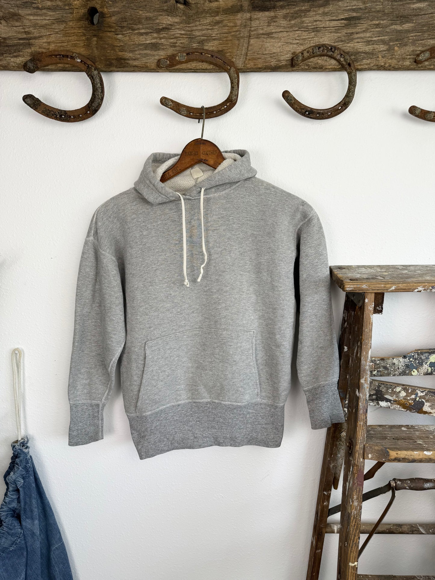 1950s Flagg Bodyguard Grey Two Tone Hoodie (S/M)