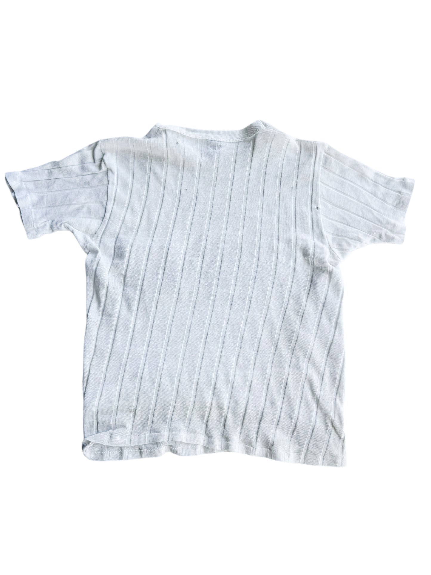 1940s Oneita Ribbed White Pocket Tee (S/M)