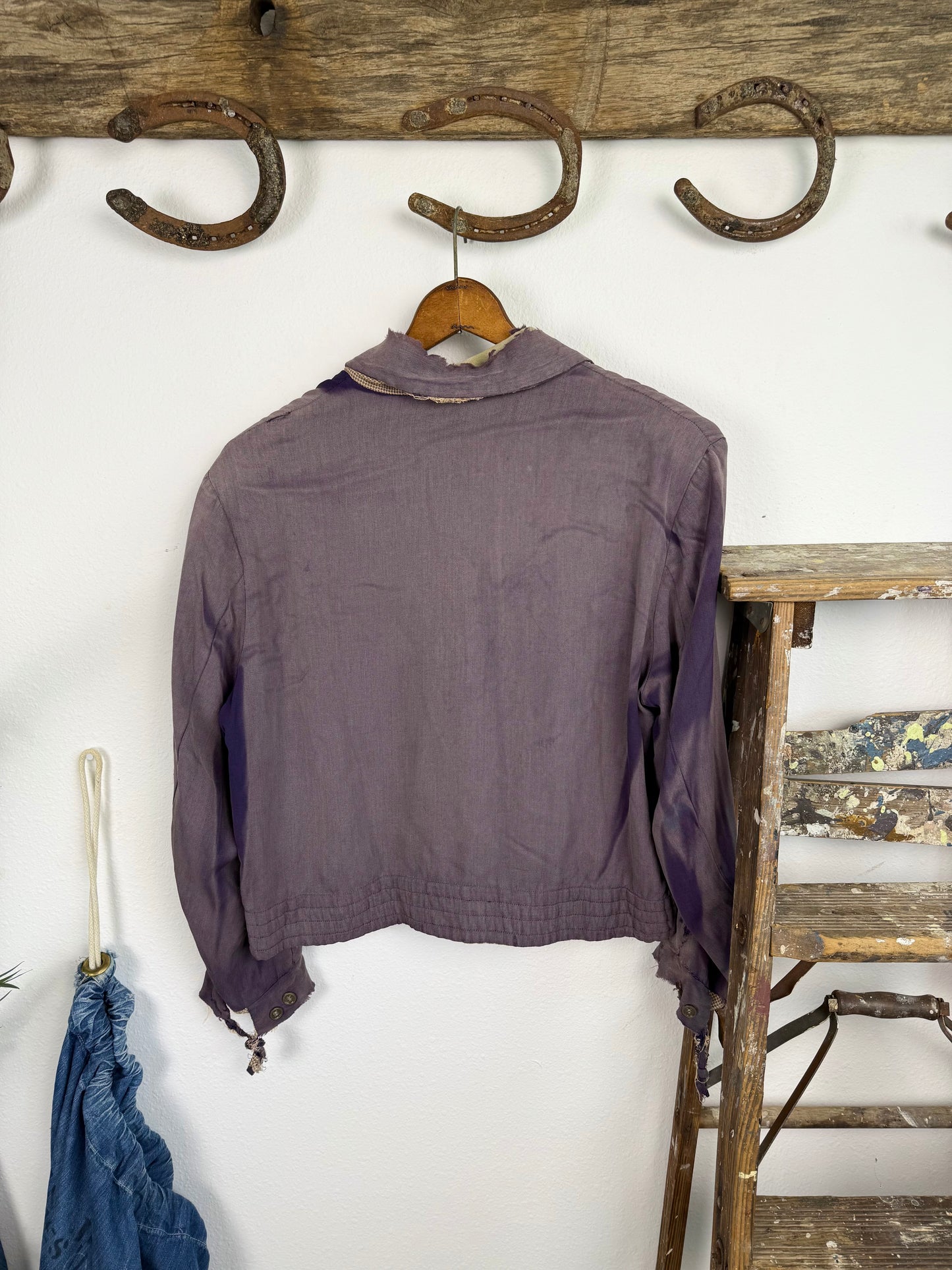1940s Sun Faded Purple Gab Jacket (S/M)
