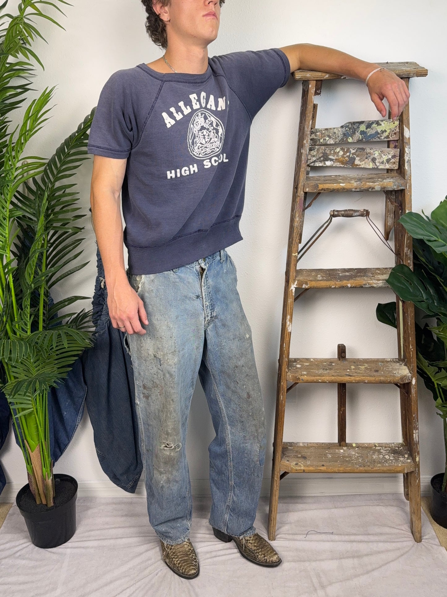 1950’s Sun Faded Allegany High School Sweatshirt (S/M)