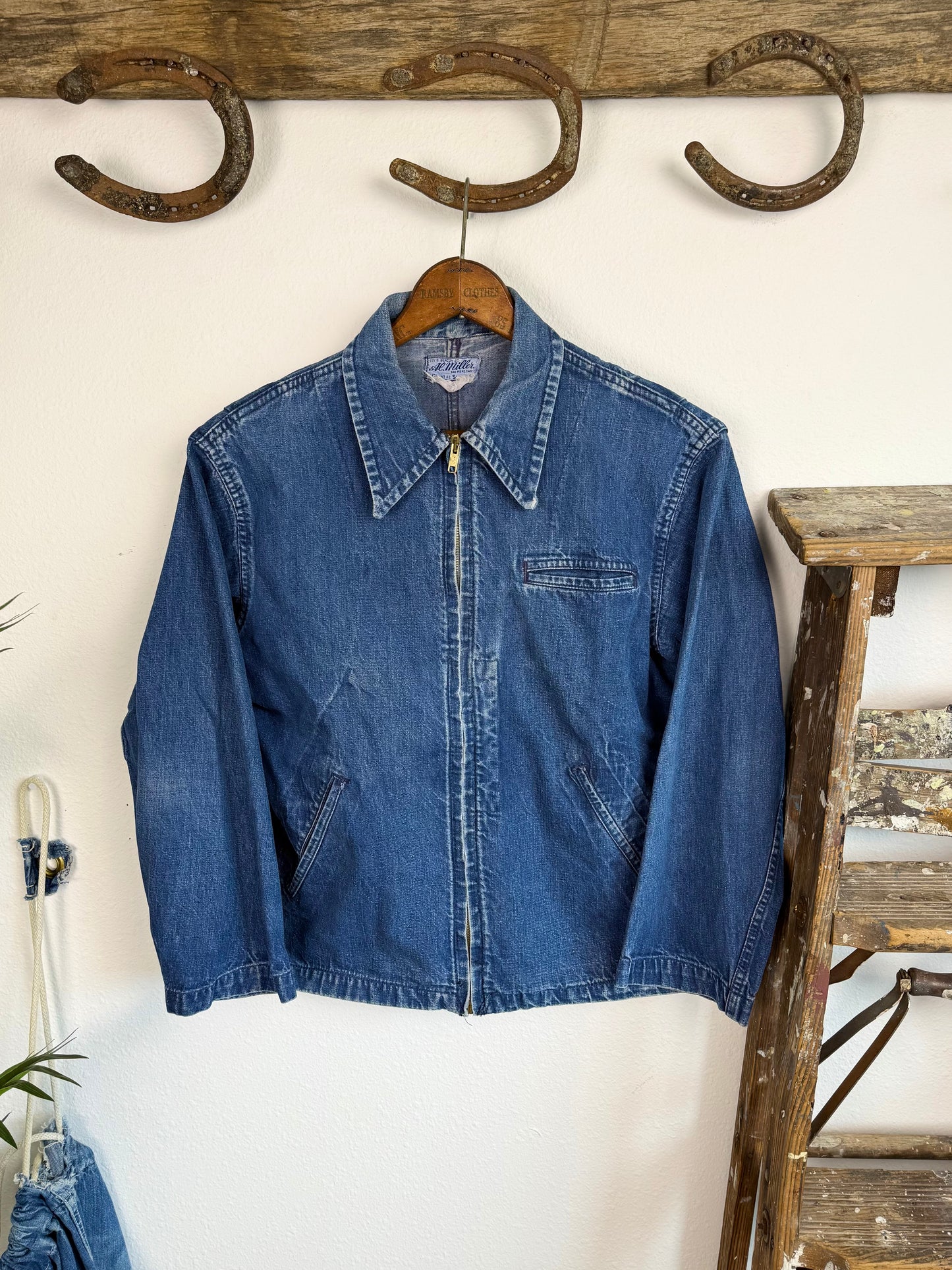 1950s ‘USN Cone Mills’ Al Miller Denim Jacket (M)