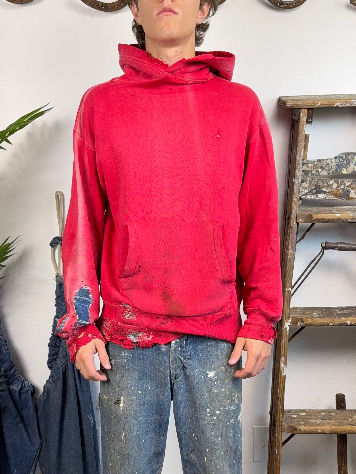 1950s/1960s Pilgrim Sun Faded & Repaired Hoodie (L/XL)