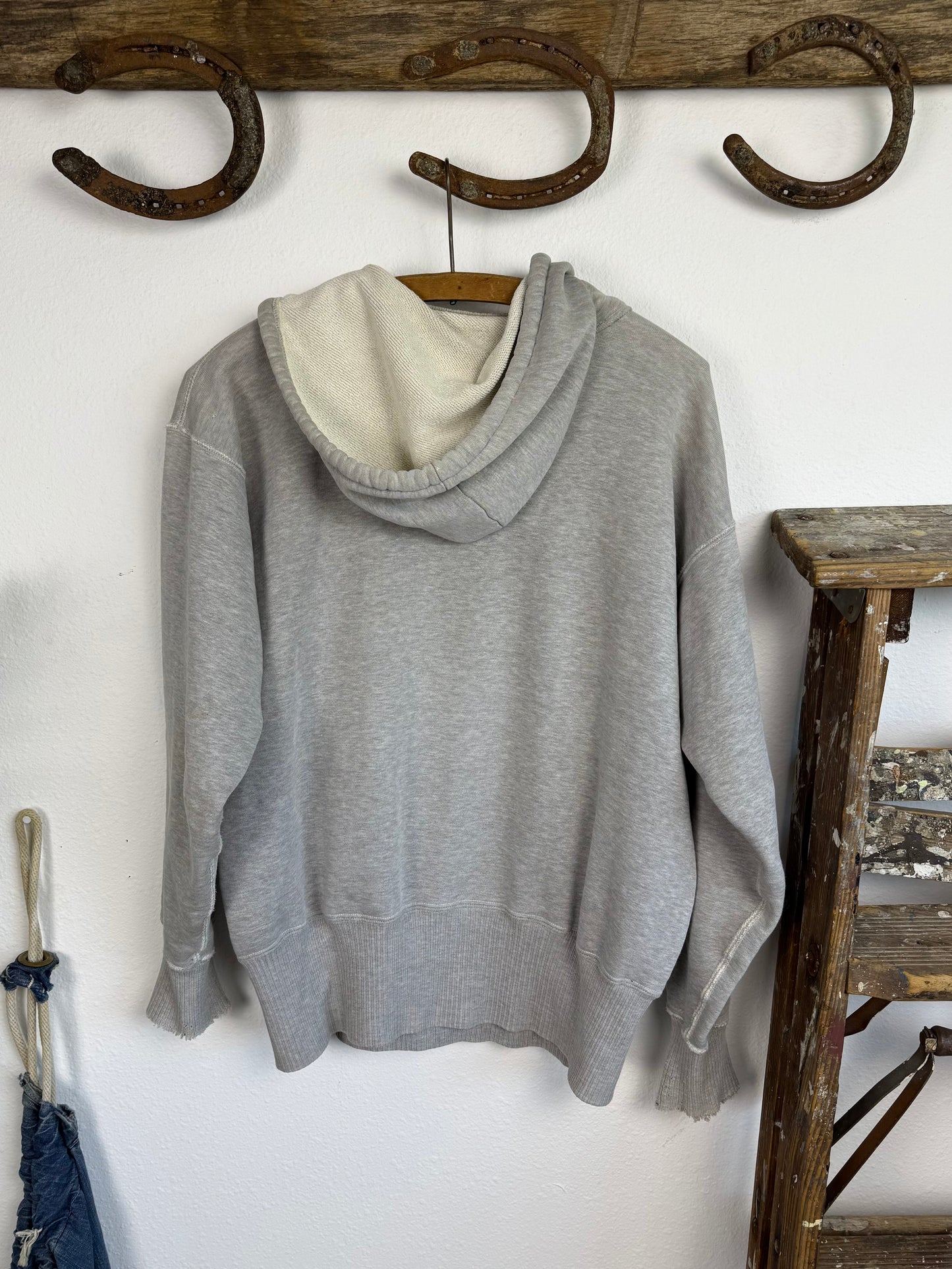 1930s/1940s Ribbed Double V Afterhood Hoodie (XL/XXL)