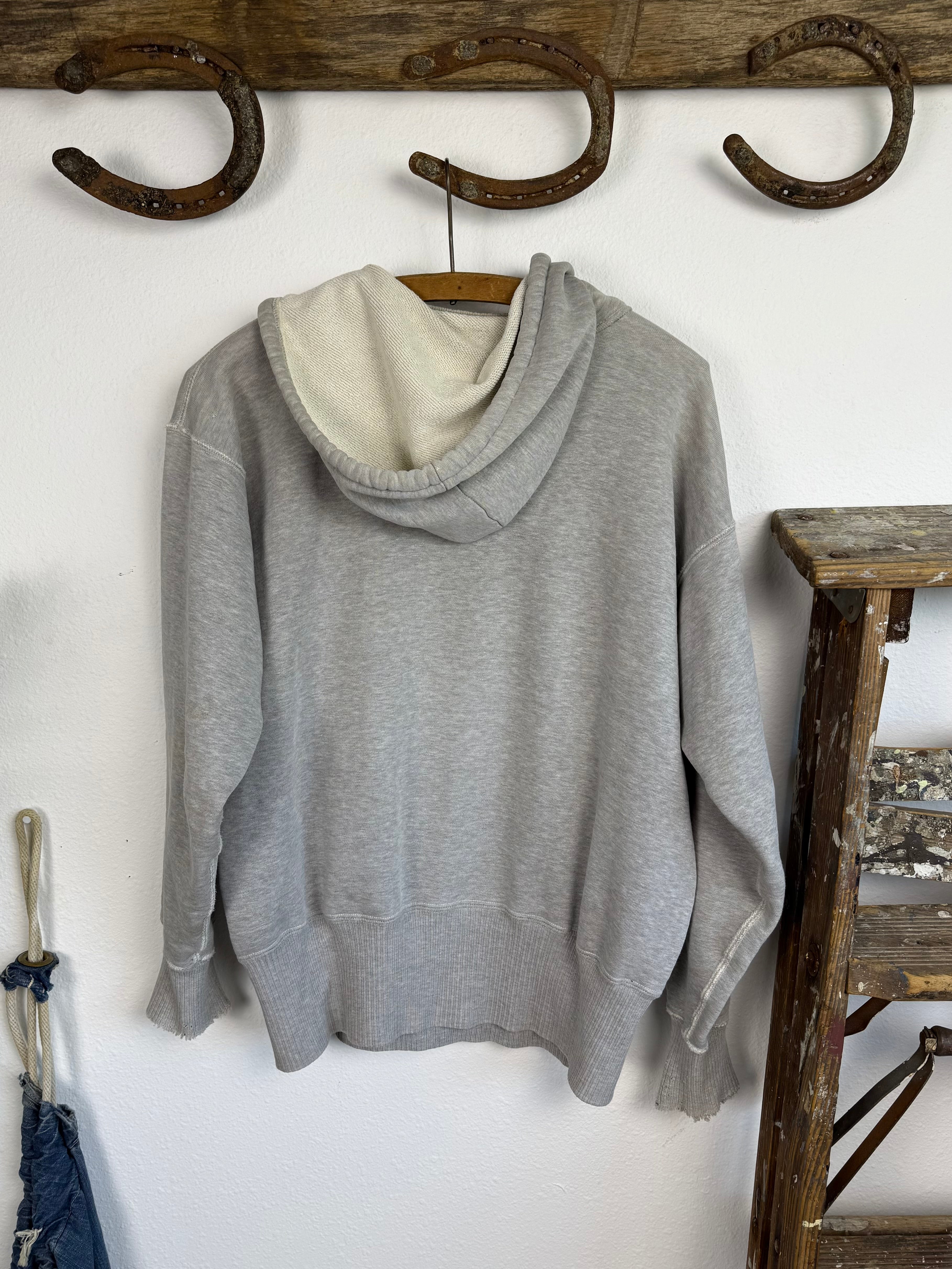 1930s/1940s Ribbed Double V Afterhood Hoodie (XL/XXL)