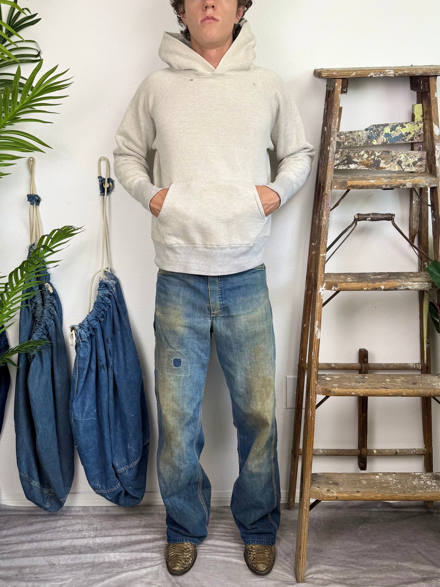1950s Grey Two Tone ‘Jon’ Hoodie (S/M)