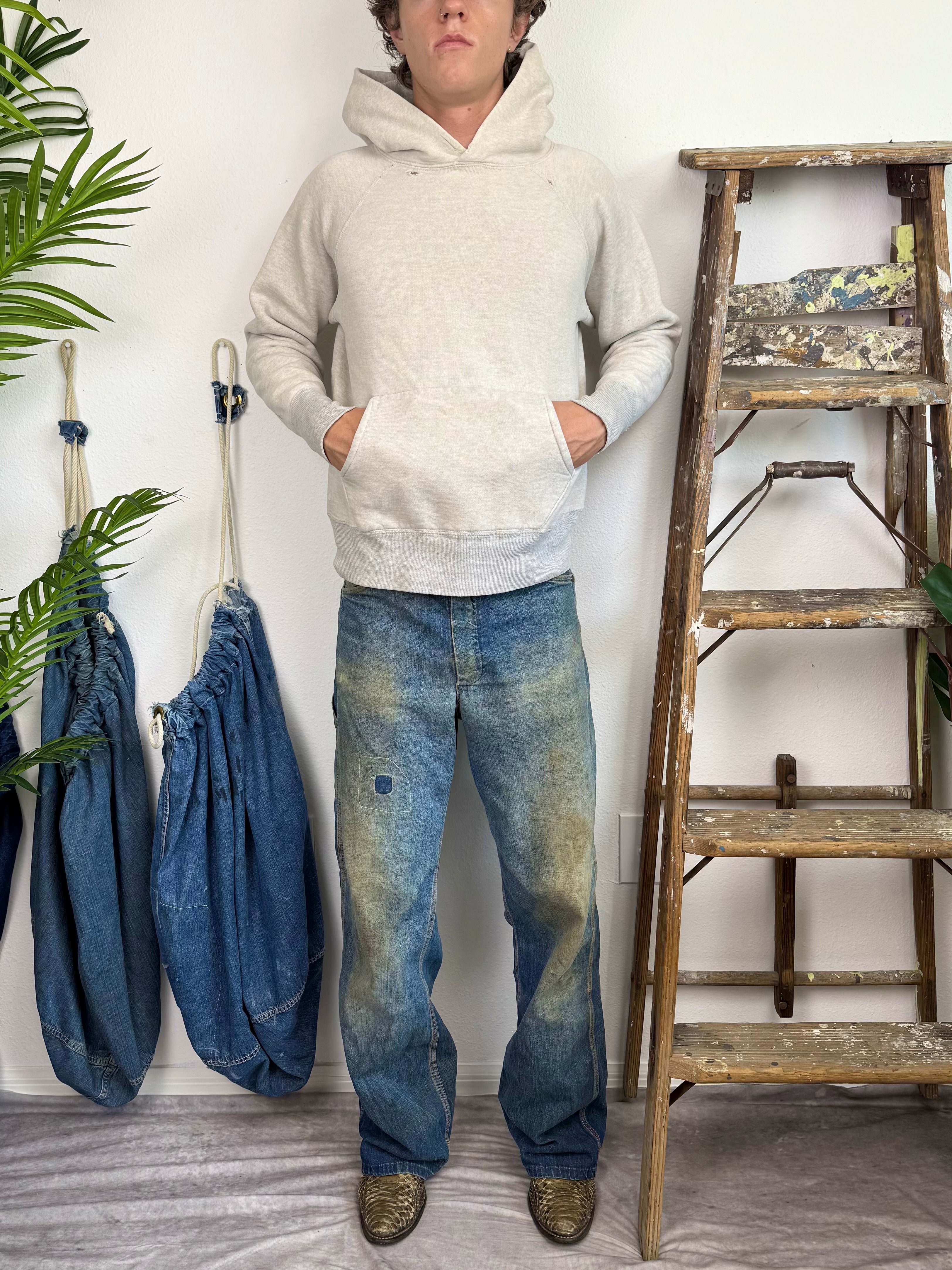 1950s Grey Two Tone ‘Jon’ Hoodie (S/M)