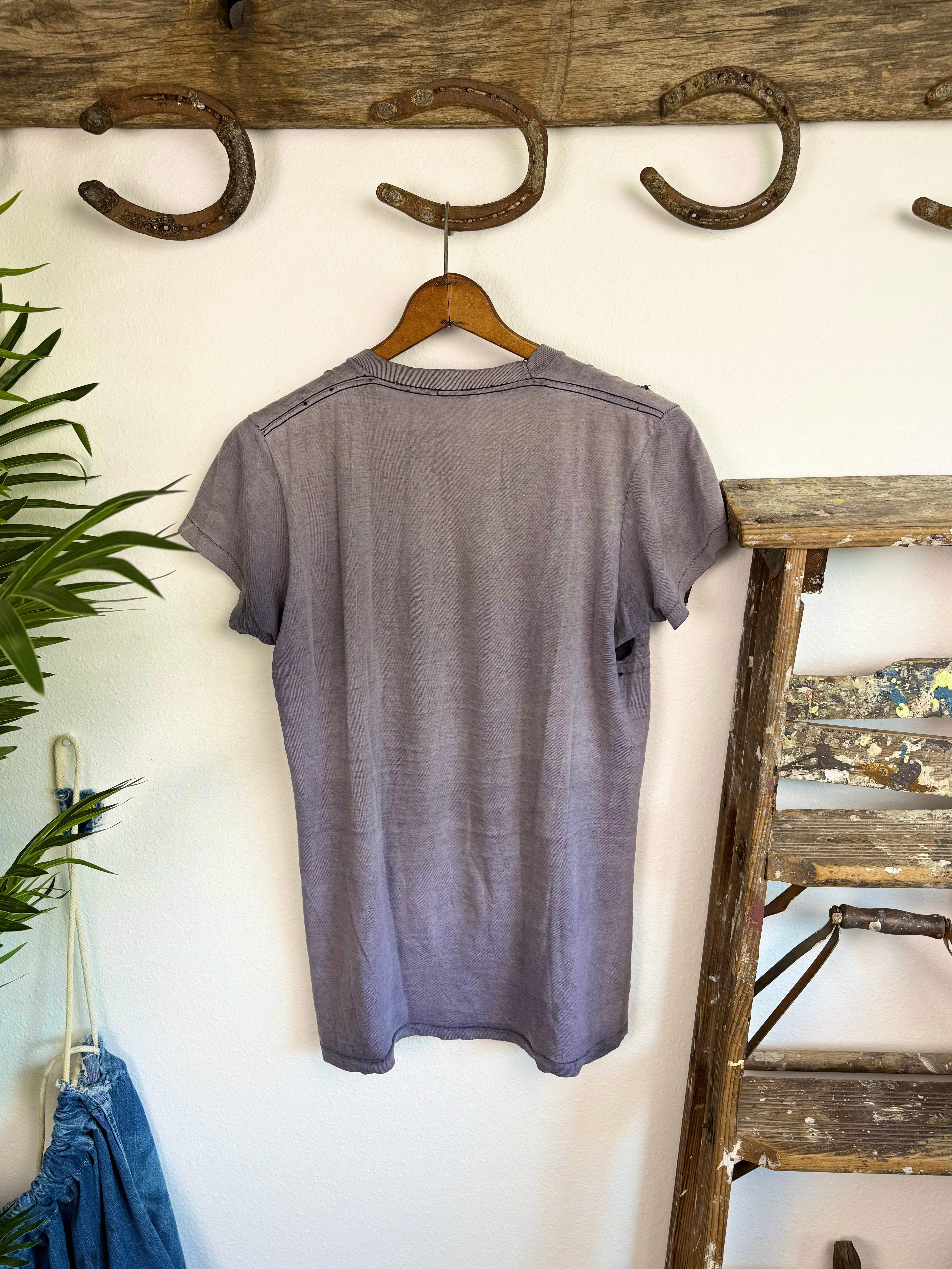 1960s Perfectly Sun Faded Navy Pocket Tee (M/L)