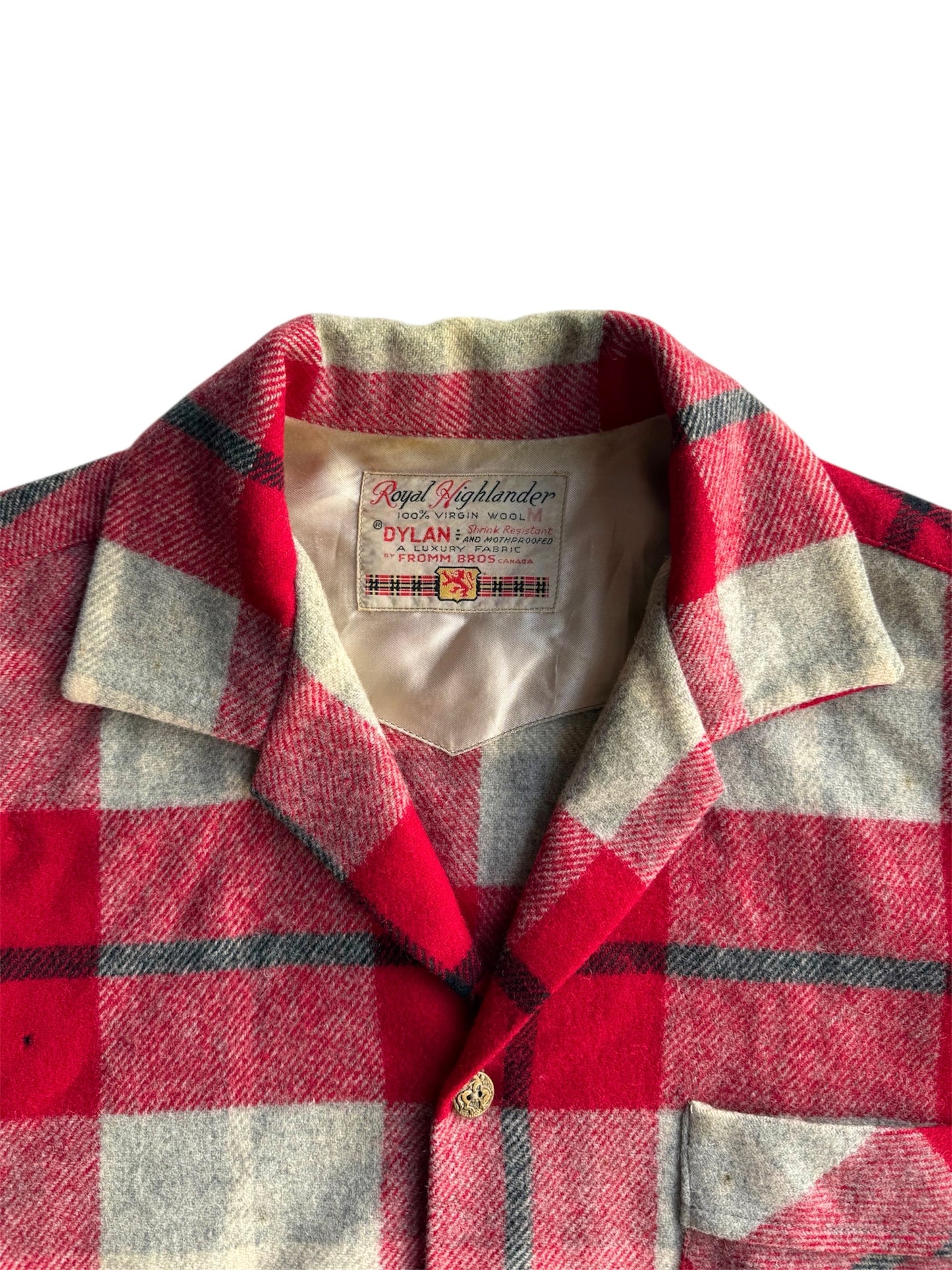 1950s ‘Dylan’ Virgin Wool Cropped Plaid Jacket (S/M)
